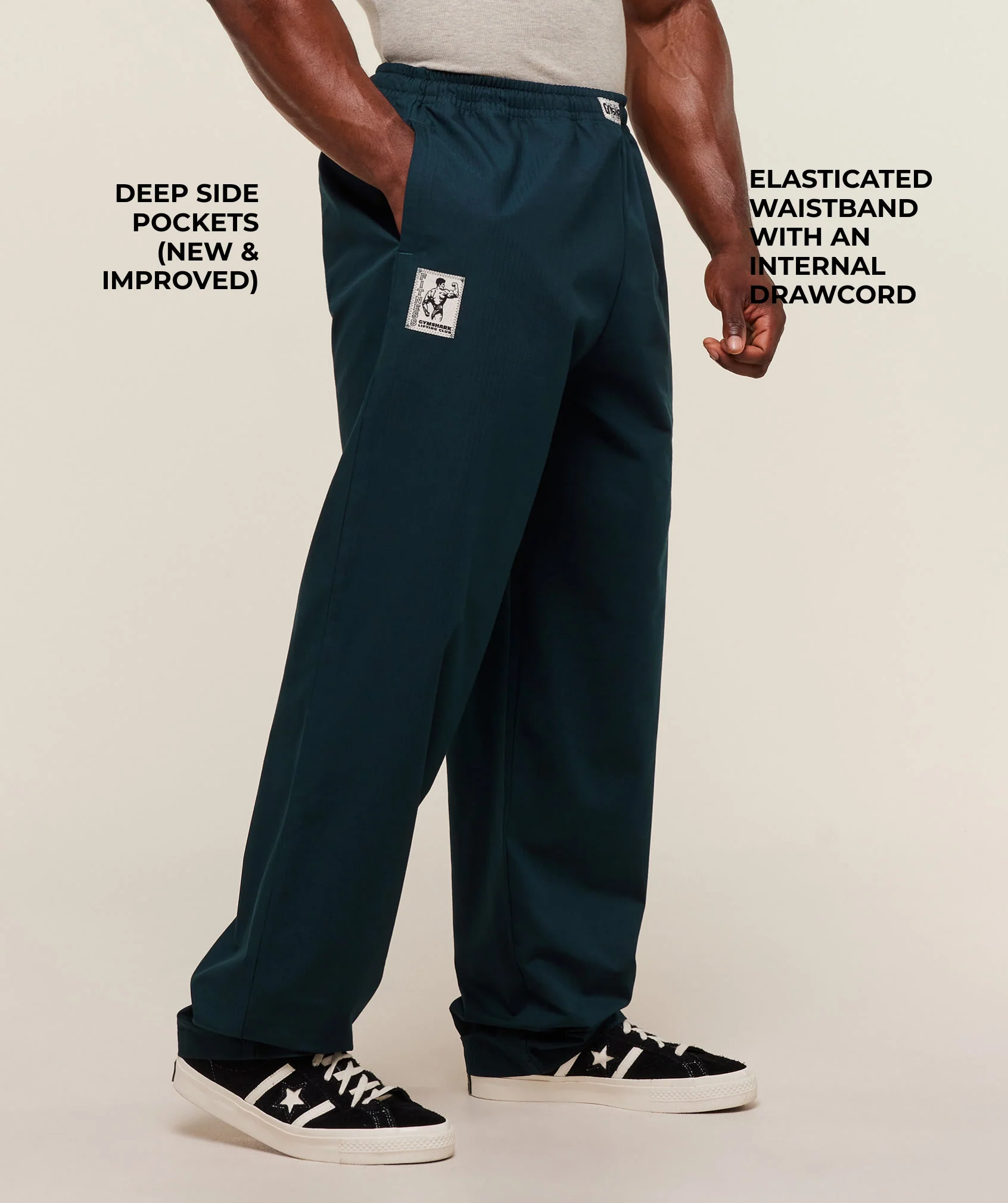 Gymshark Straight Leg Pumper Pants - Deep Petrol Blue - Image 3