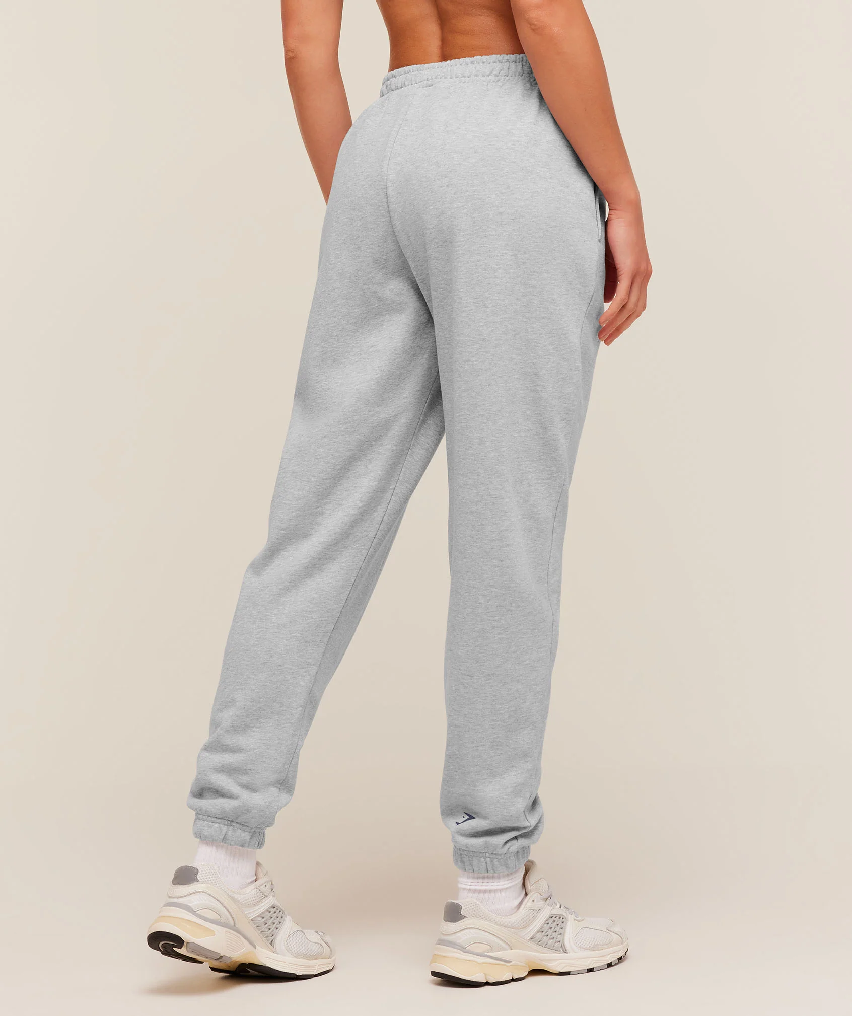 Gymshark Strength and Fitness Crest Graphic Joggers - Light Grey Core Marl - Image 2