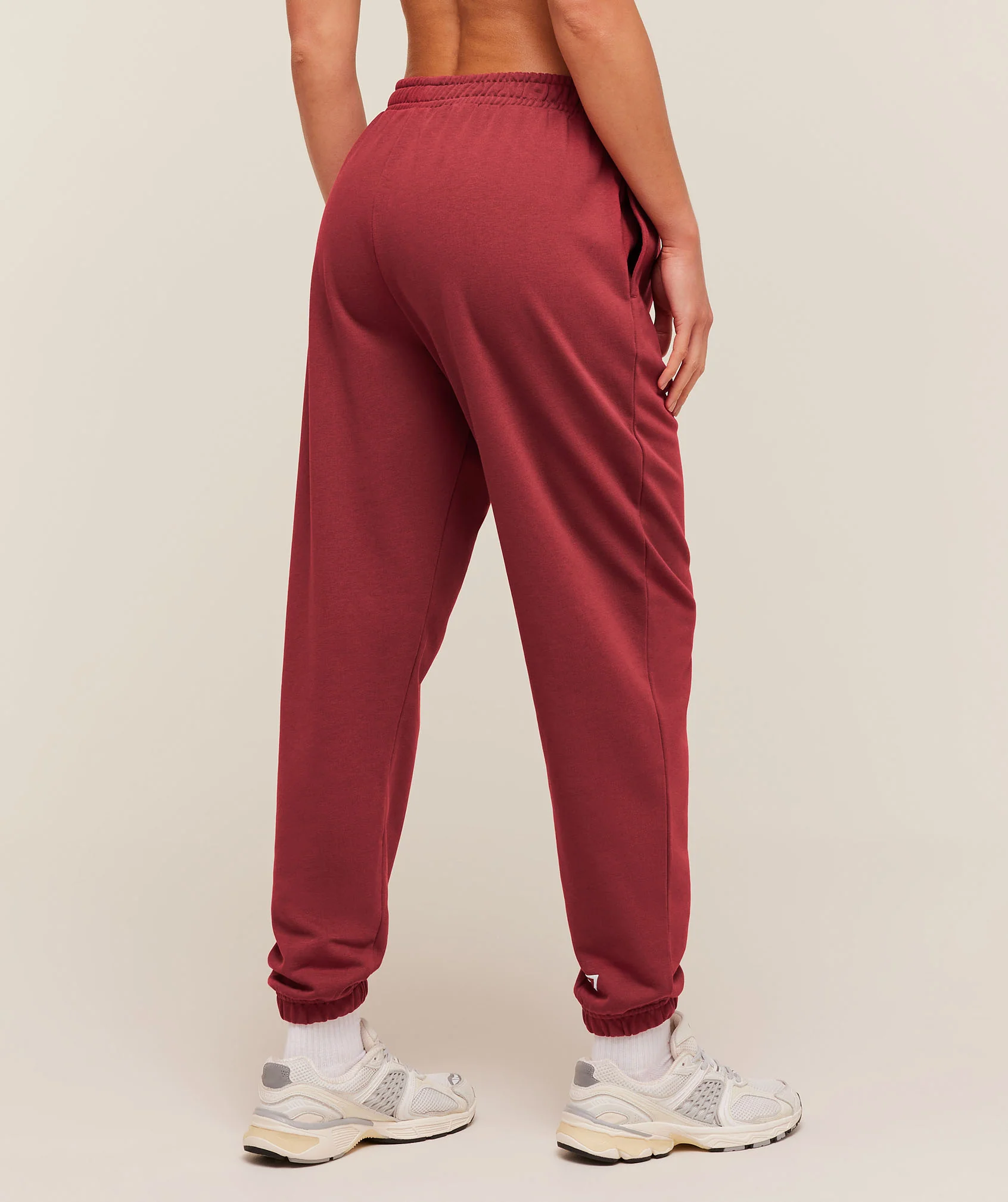 Gymshark Strength and Fitness Crest Graphic Joggers - Athletic Burgundy - Image 2