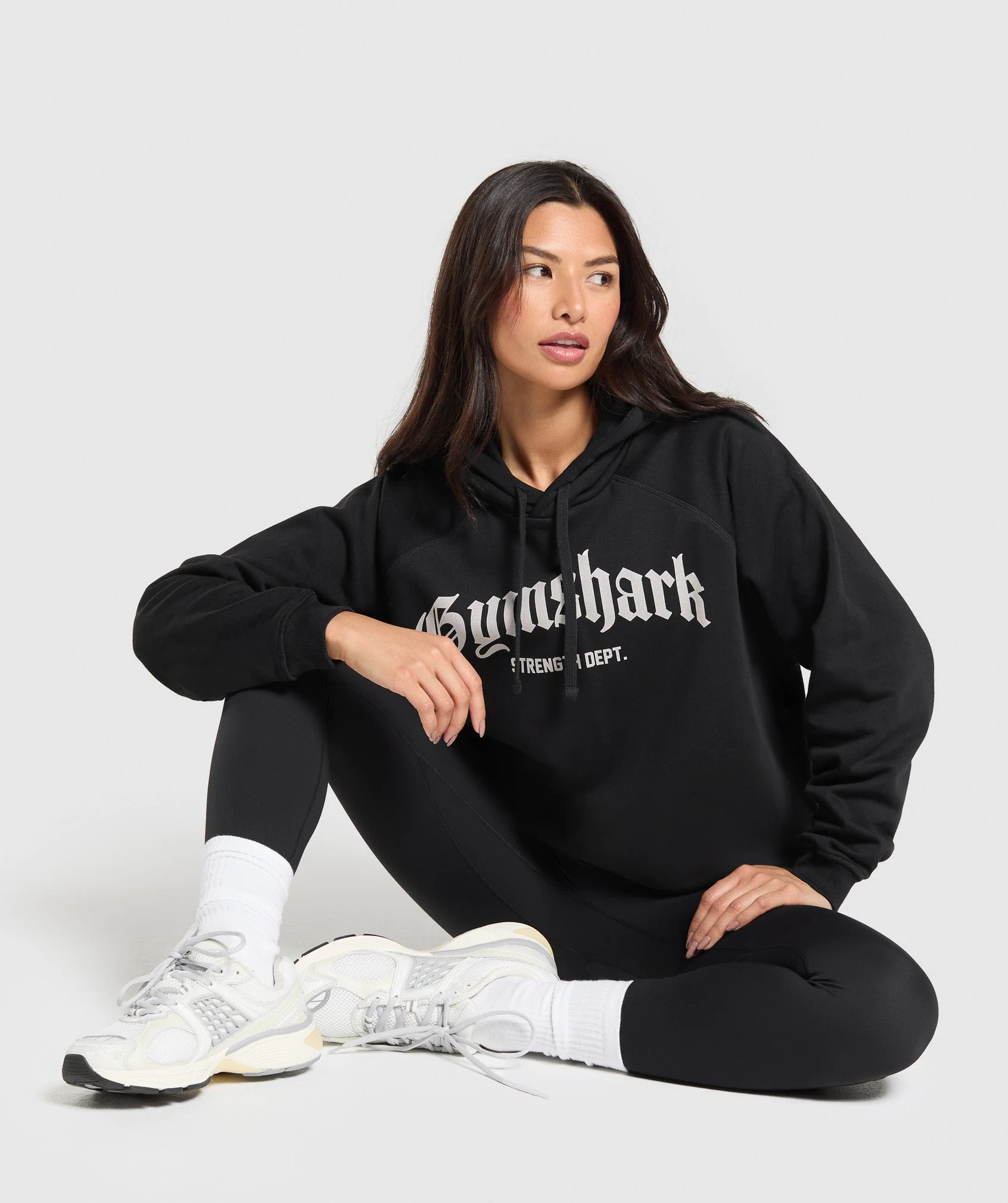 Gymshark Strength Department Graphic Hoodie - Black - Image 4