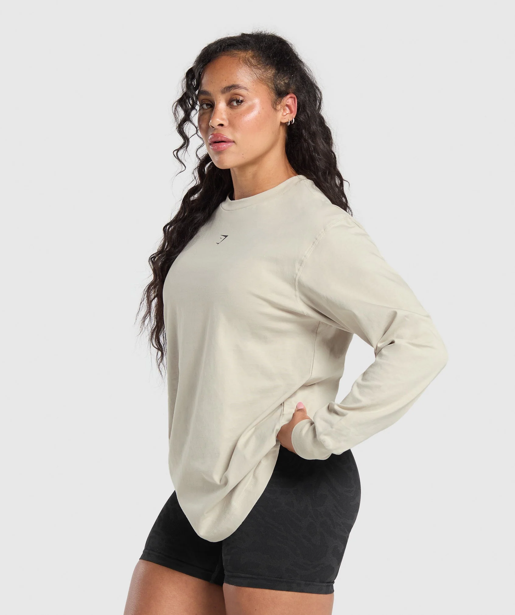 Gymshark Strength Department Graphic Top - Pebble Grey - Image 3