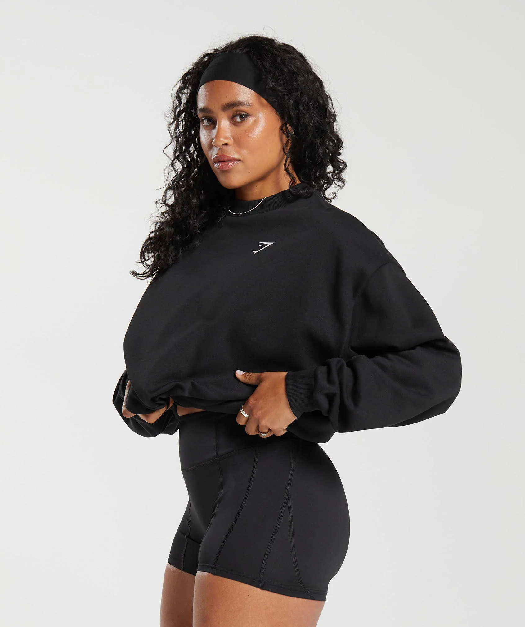 Gymshark Strength Department Graphic Oversized Sweatshirt - Black - Image 3