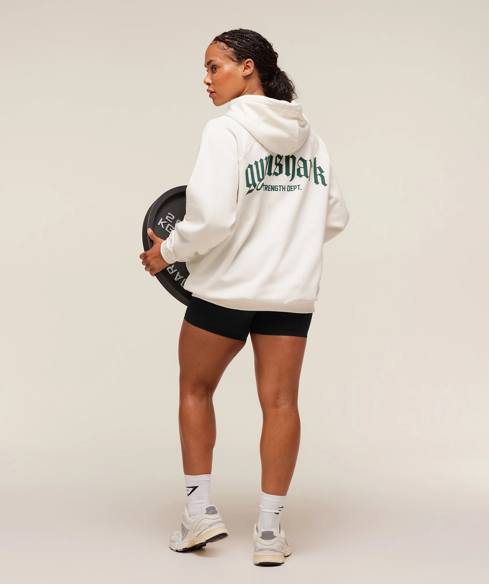 Gymshark Strength Department Oversized Hoodie - Soft White - Image 6