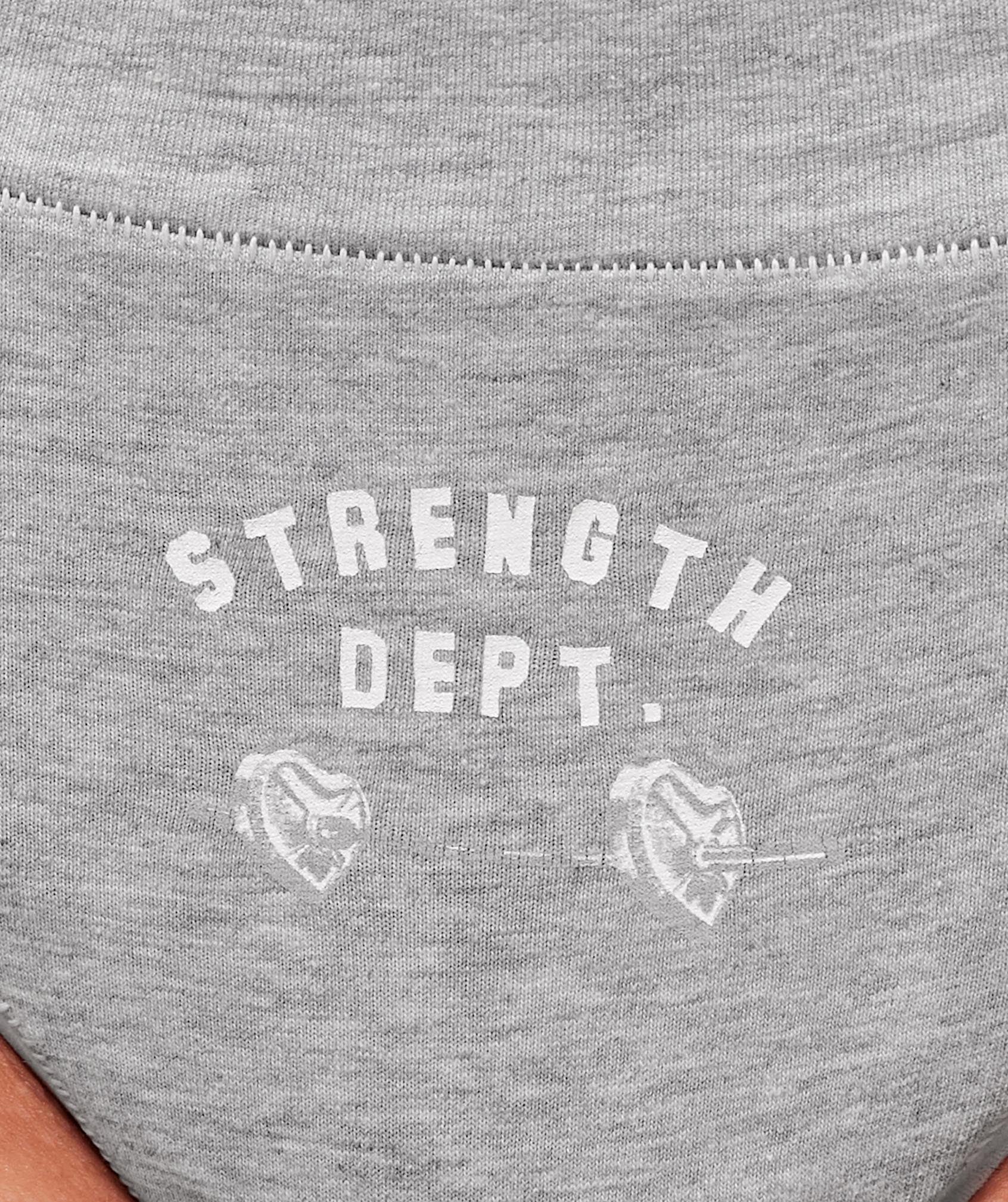 Gymshark Strength Dept. Barbell Cotton Thong - Light Grey Core Marl - Image 5