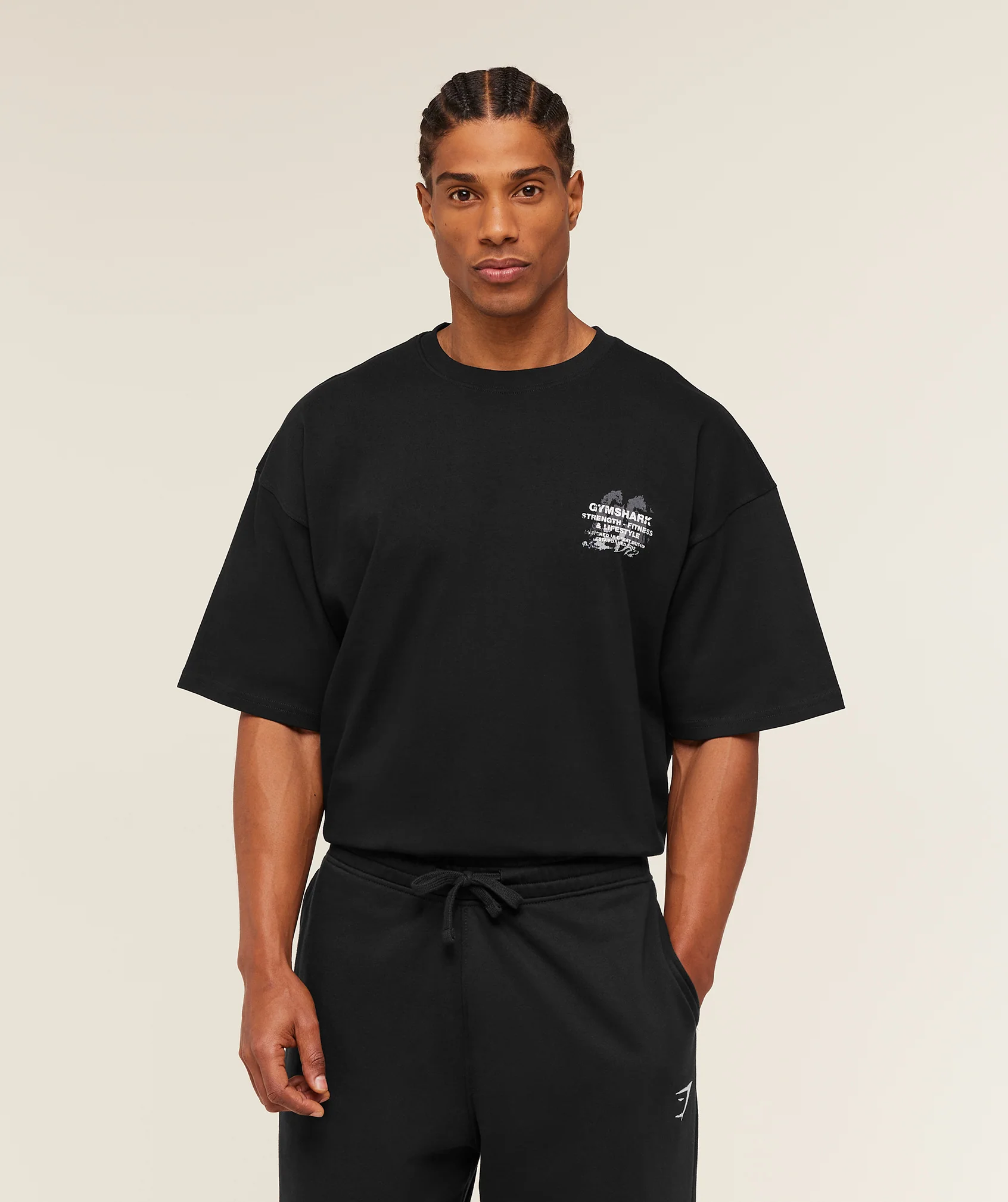 Gymshark Strength Fitness & Lifestyle Graphic T-Shirt - Black - Image 2
