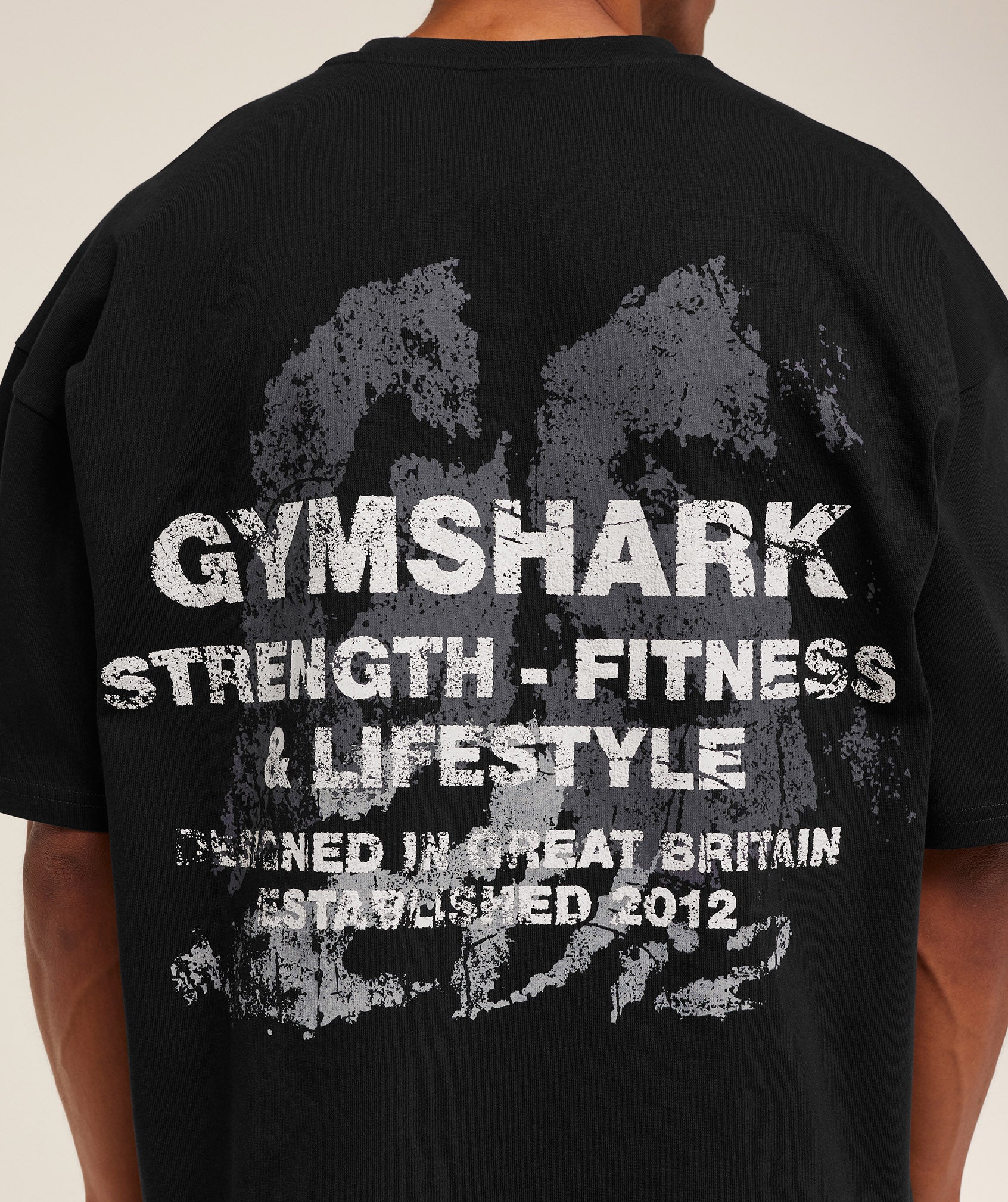 Gymshark Strength Fitness & Lifestyle Graphic T-Shirt - Black - Image 5