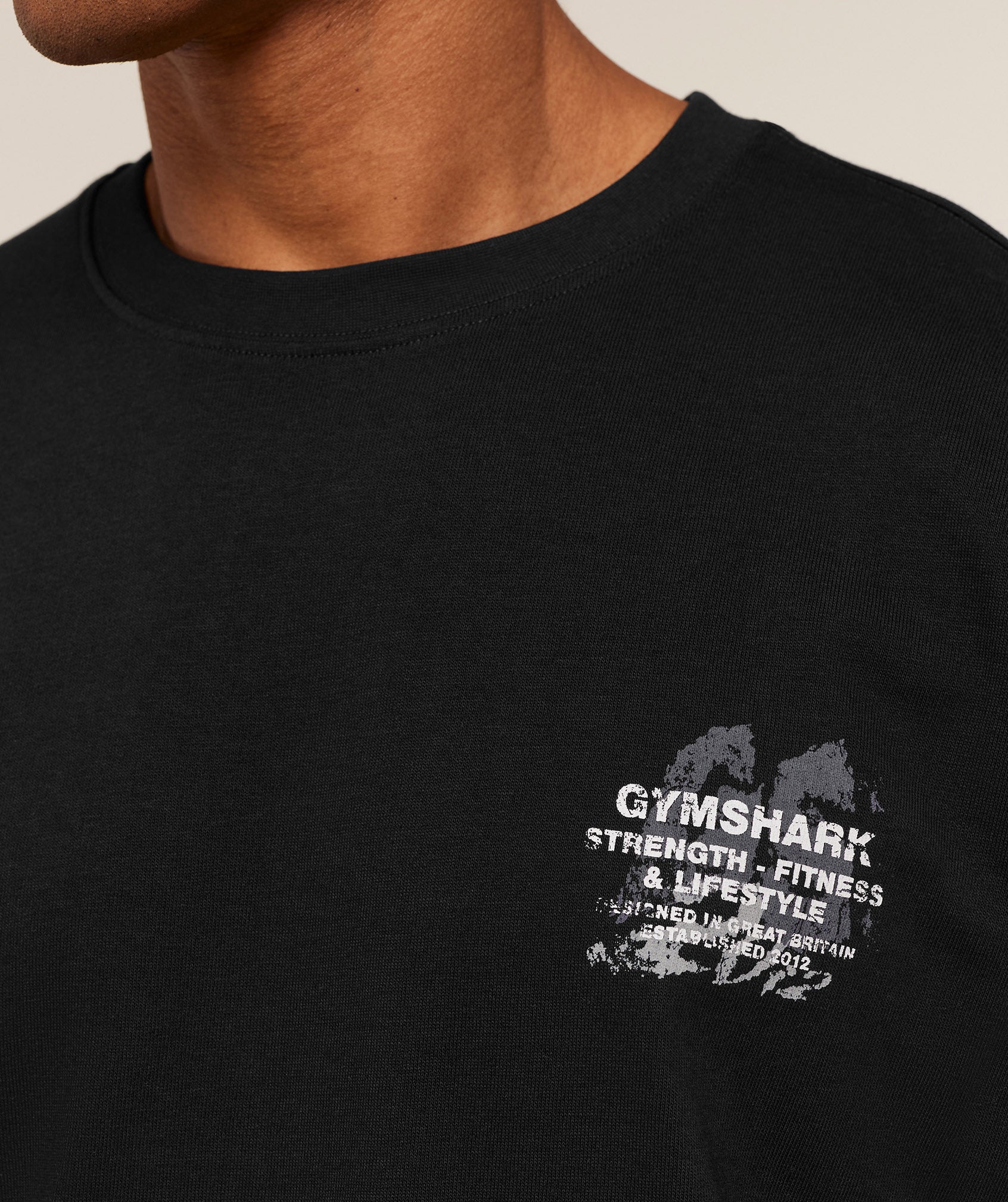 Gymshark Strength Fitness & Lifestyle Graphic T-Shirt - Black - Image 6