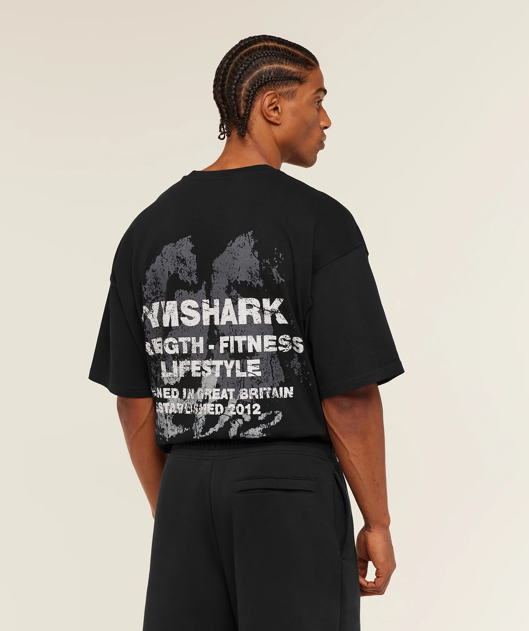 Gymshark Strength Fitness & Lifestyle Graphic T-Shirt - Black - Image 7