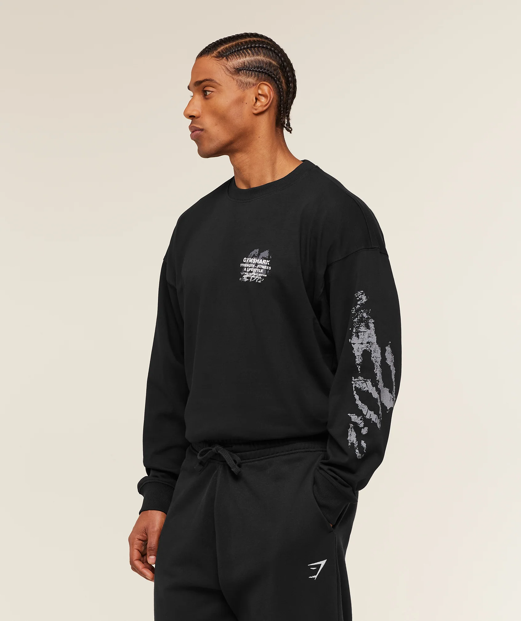 Gymshark Strength Fitness & Lifestyle Long Sleeve T-Shirt - Black - Image 3