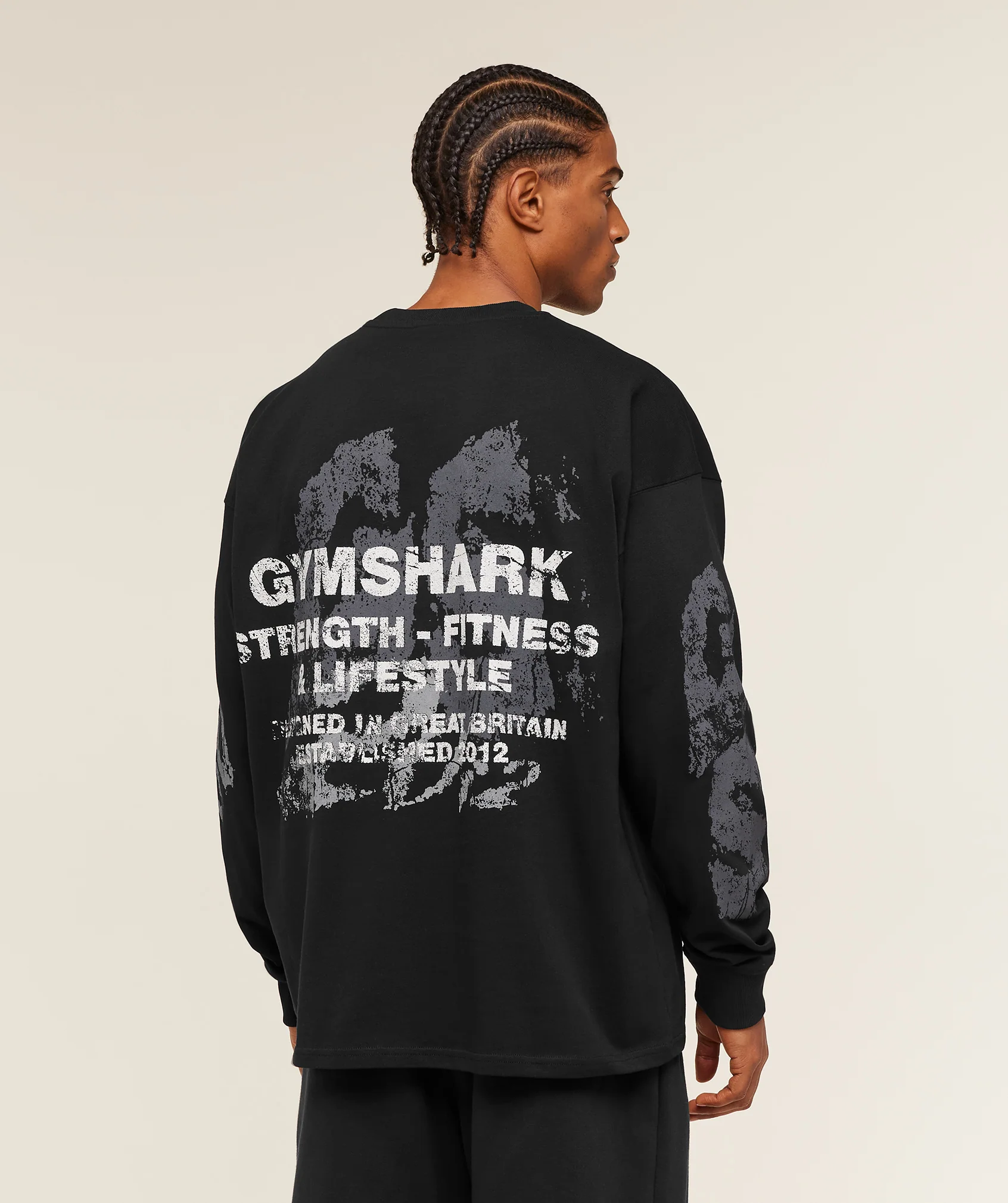 Gymshark Strength Fitness & Lifestyle Long Sleeve T-Shirt - Black - Image 5