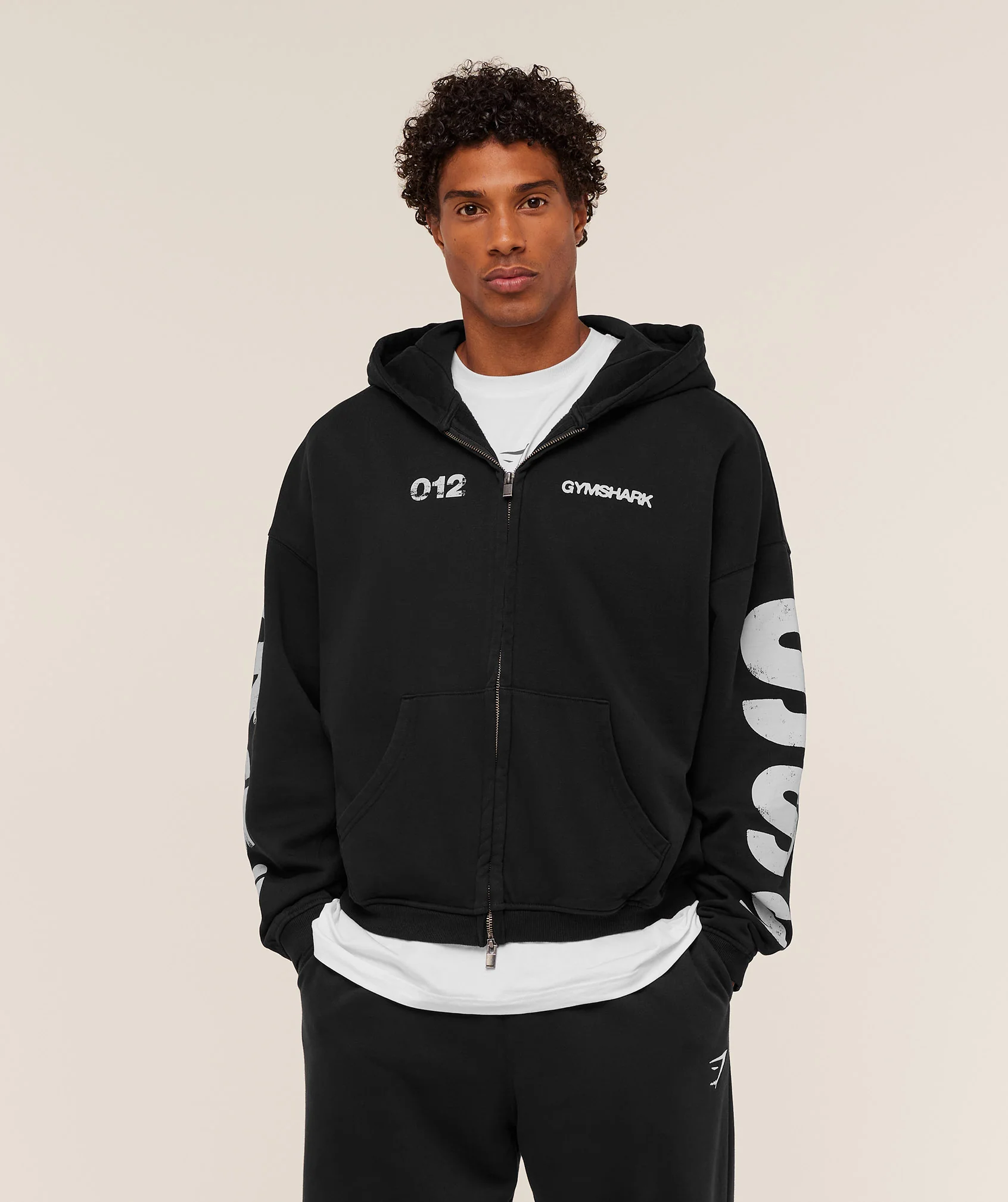 Gymshark Strength Of Tomorrow Zip Up Hoodie - Black - Image 2