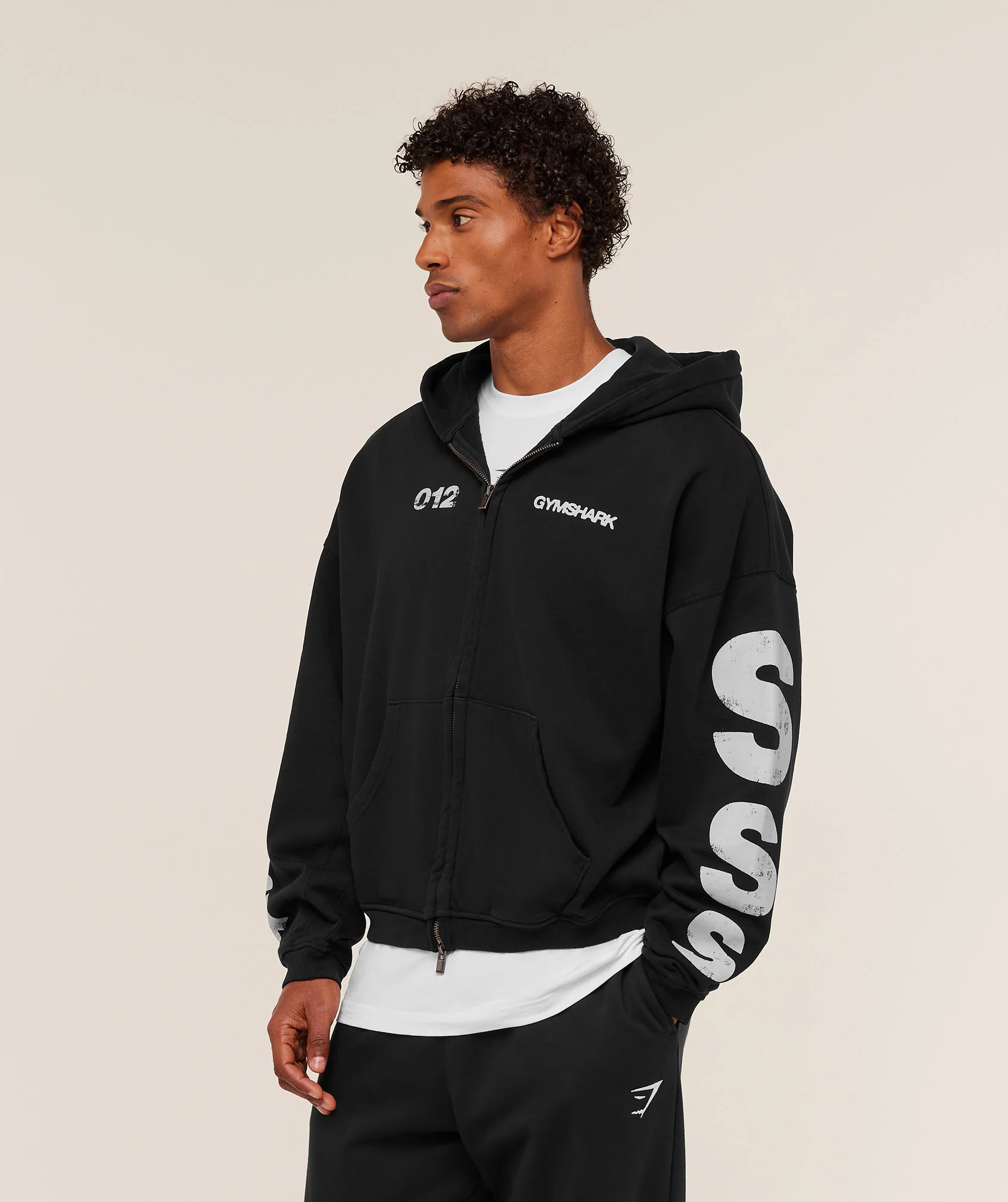 Gymshark Strength Of Tomorrow Zip Up Hoodie - Black - Image 3