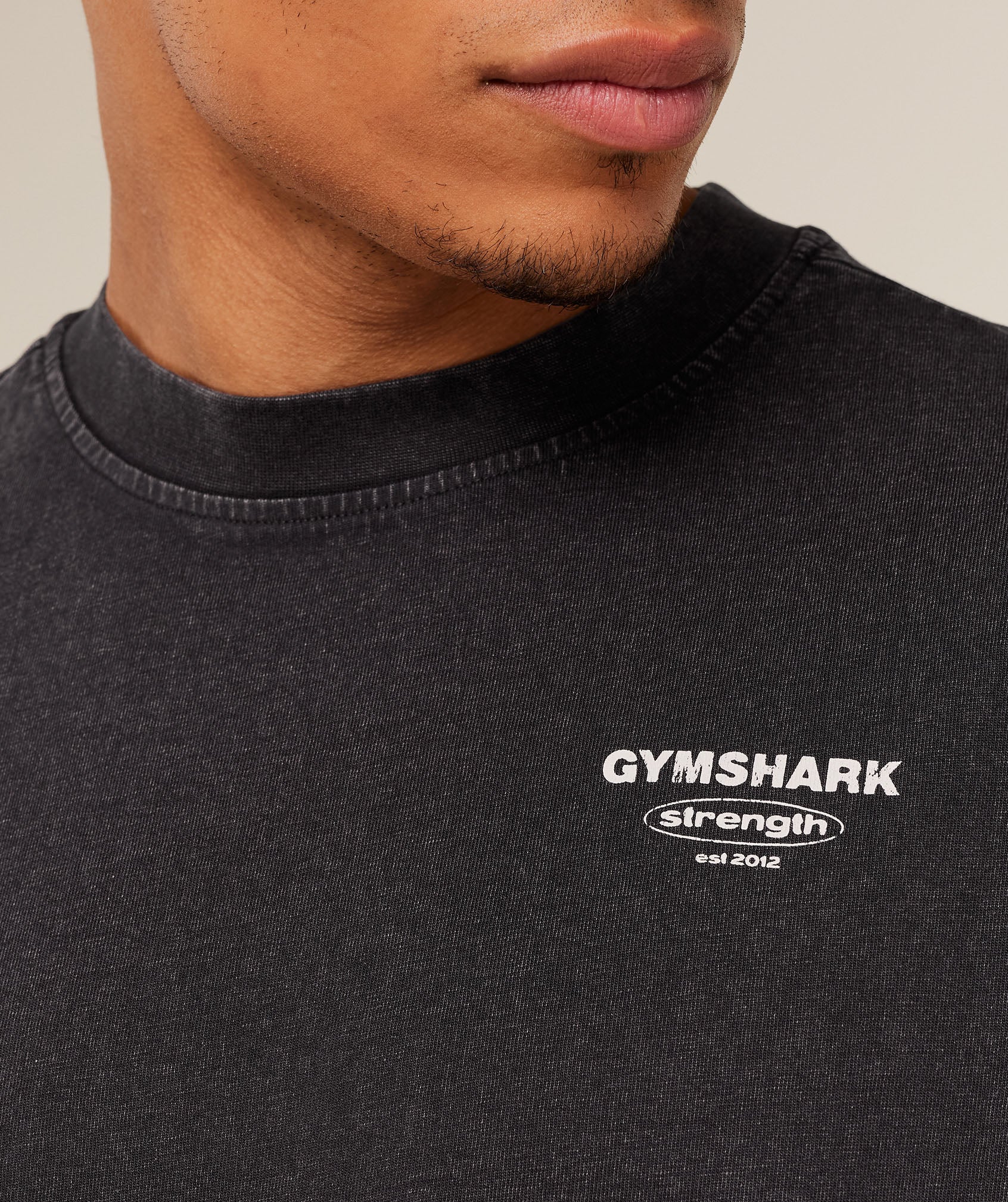 Gymshark Strength Stars Washed Graphic T-Shirt - Black - Image 5