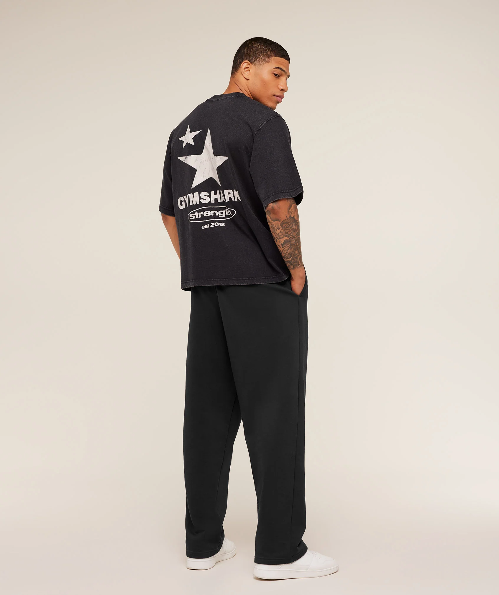 Gymshark Strength Stars Washed Graphic T-Shirt - Black - Image 6