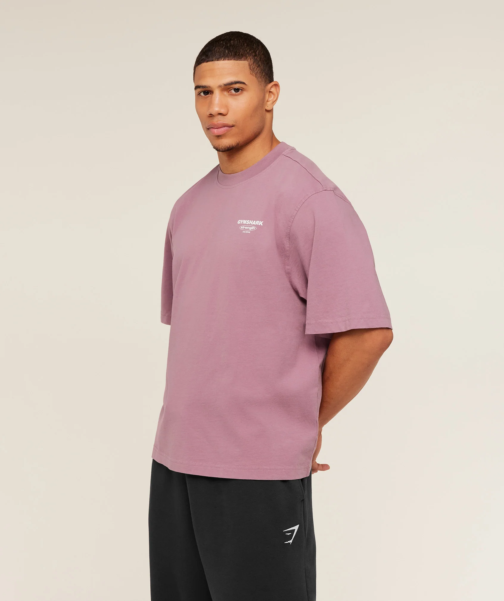 Gymshark Strength Stars Washed Graphic T-Shirt - Calm Pink - Image 3