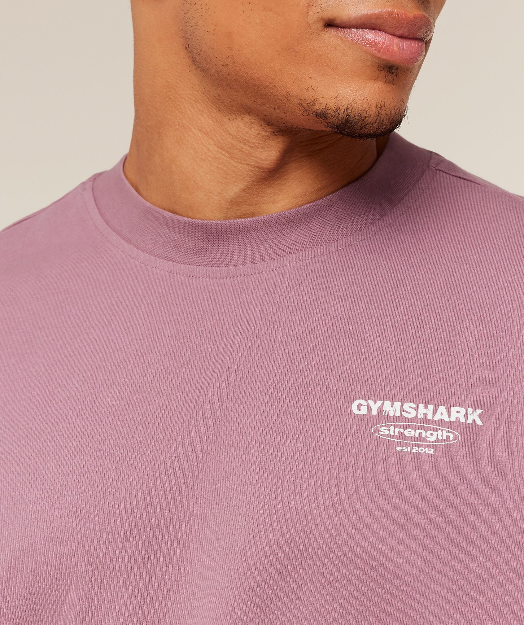 Gymshark Strength Stars Washed Graphic T-Shirt - Calm Pink - Image 5