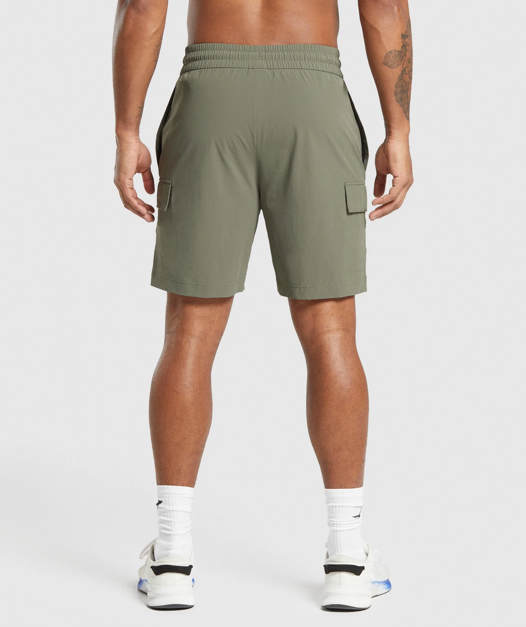 Gymshark Stretch Woven Cargo Shorts - Base Green - Image 3