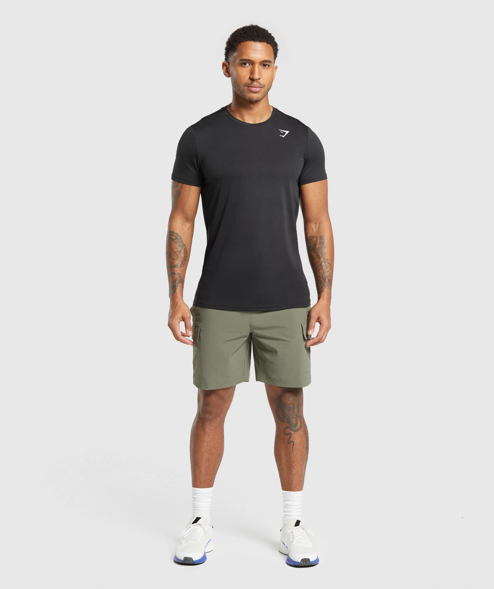 Gymshark Stretch Woven Cargo Shorts - Base Green - Image 4