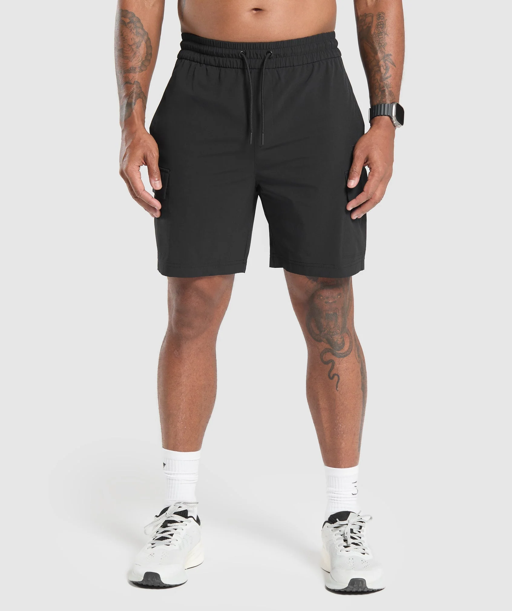Gymshark Stretch Woven Cargo Shorts - Black - Image 2