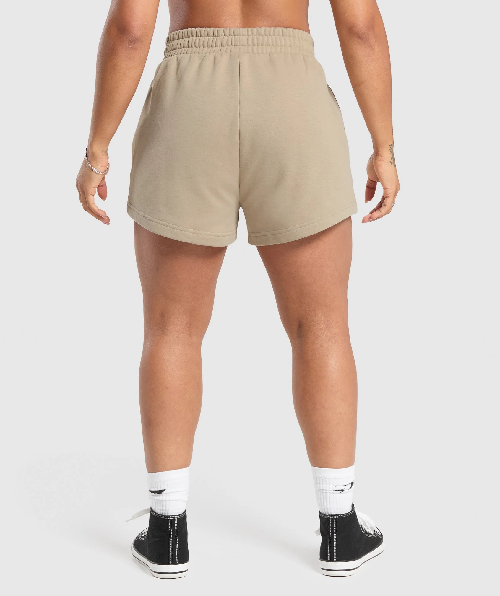 Gymshark Strong Girl Lifting Club Graphic Shorts - Sand Brown - Image 2