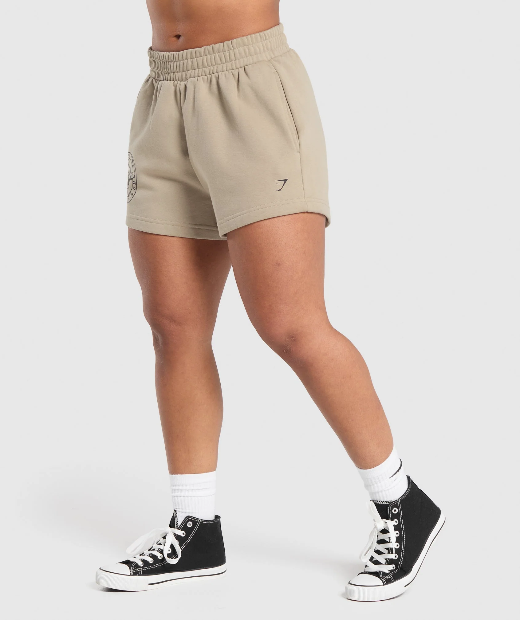 Gymshark Strong Girl Lifting Club Graphic Shorts - Sand Brown - Image 3