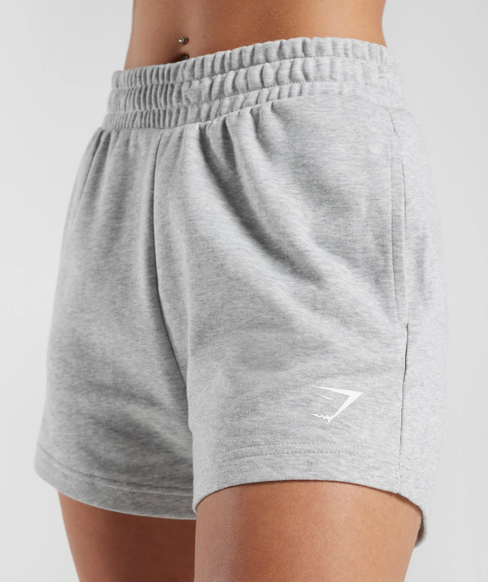 Gymshark Strong Peach Graphic Shorts - Light Grey Marl - Image 5
