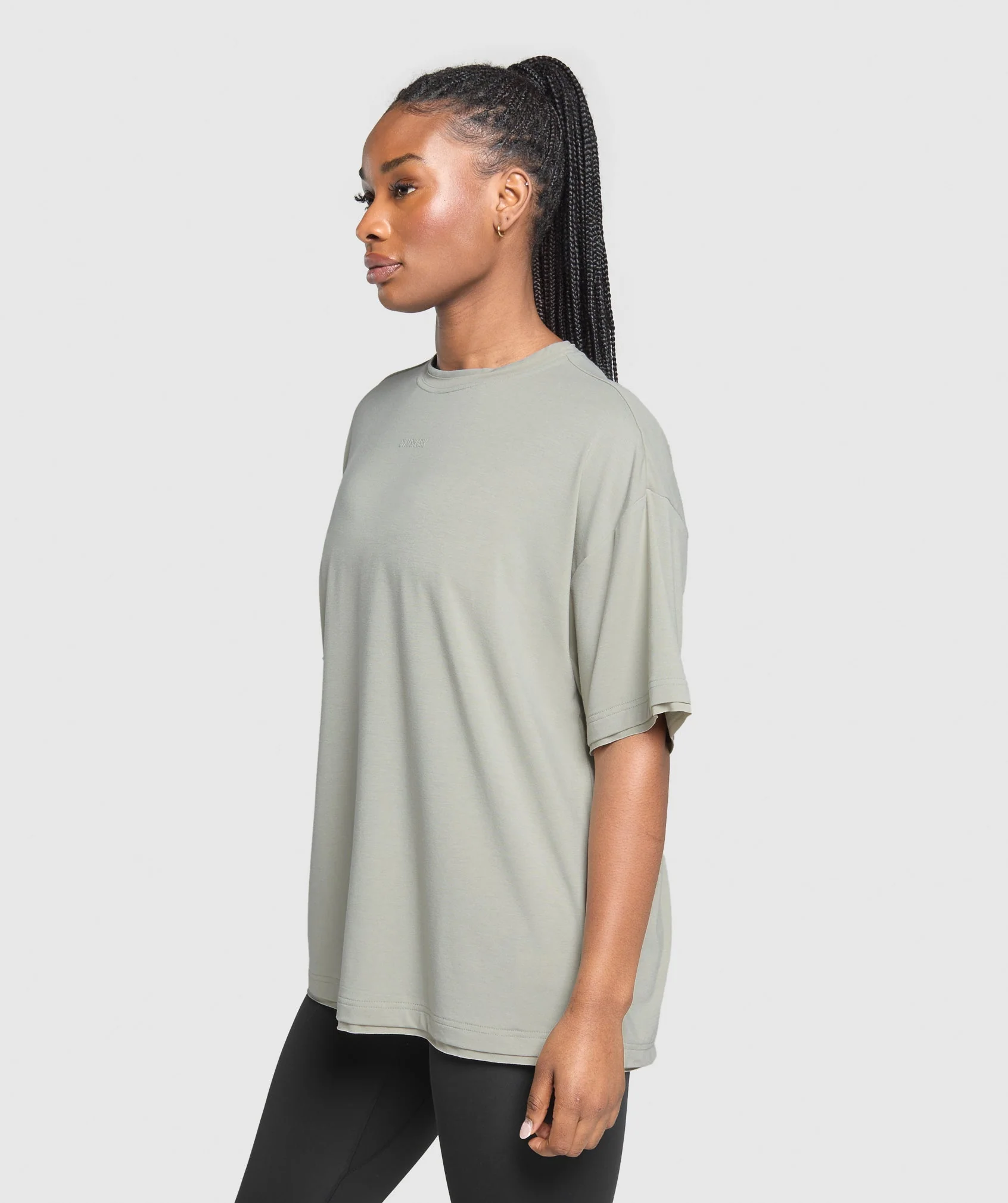 Gymshark Superset Graphic T-shirt - Stone Grey - Image 3