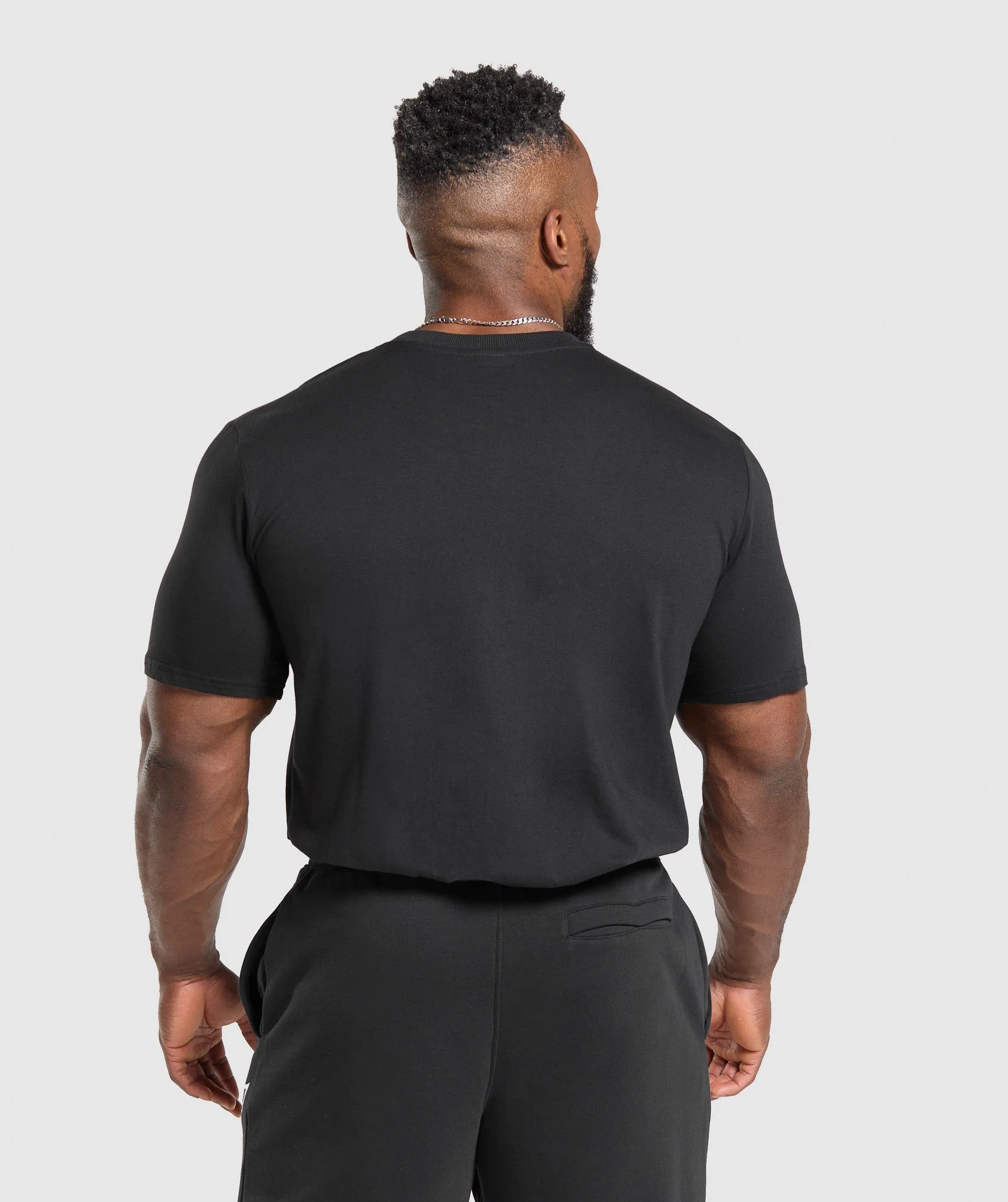 Gymshark T-Shirt 2 Pack - Black/Light Grey Marl - Image 3