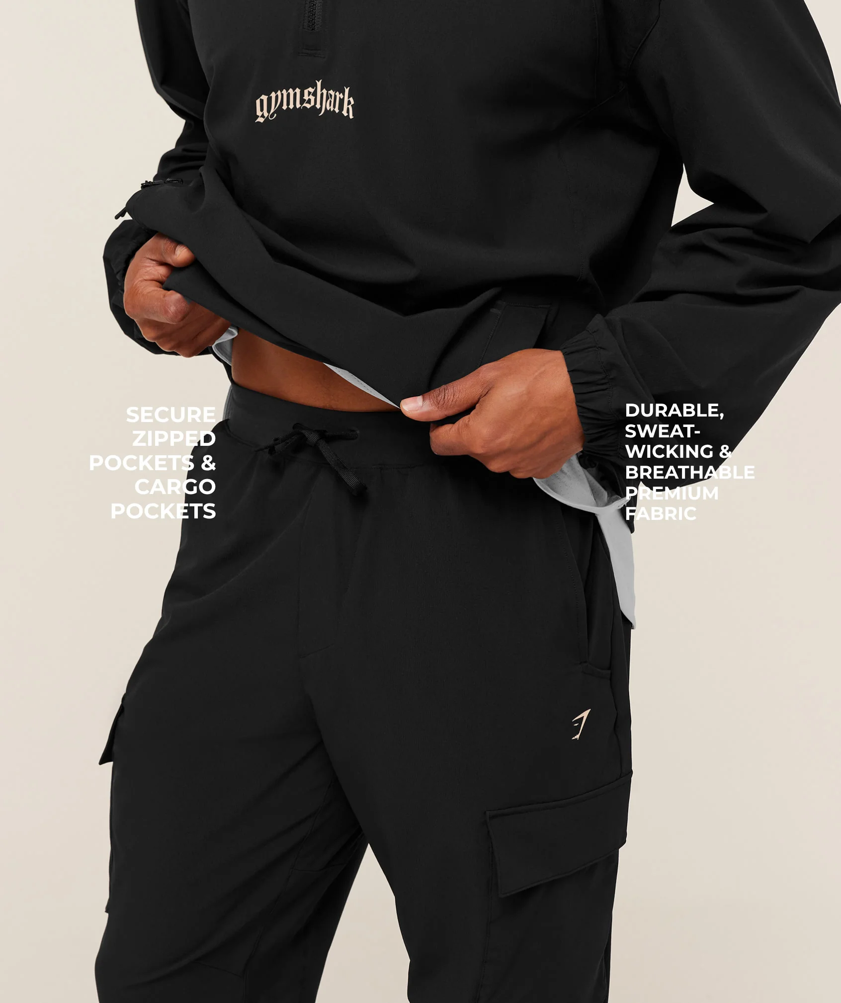 Gymshark Tactical Joggers - Black - Image 2