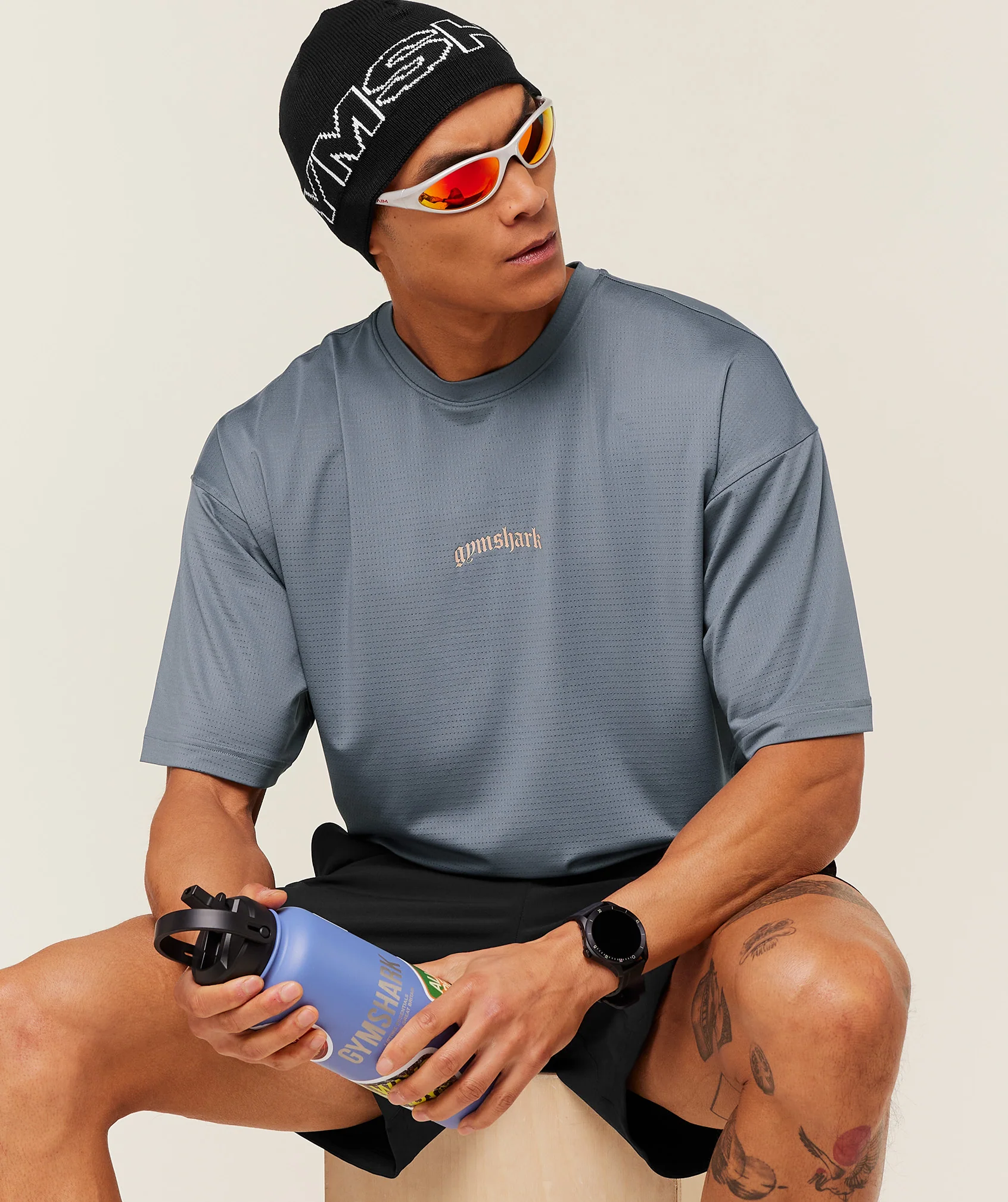 Gymshark Tactical Oversized T-Shirt - Iron Blue - Image 6