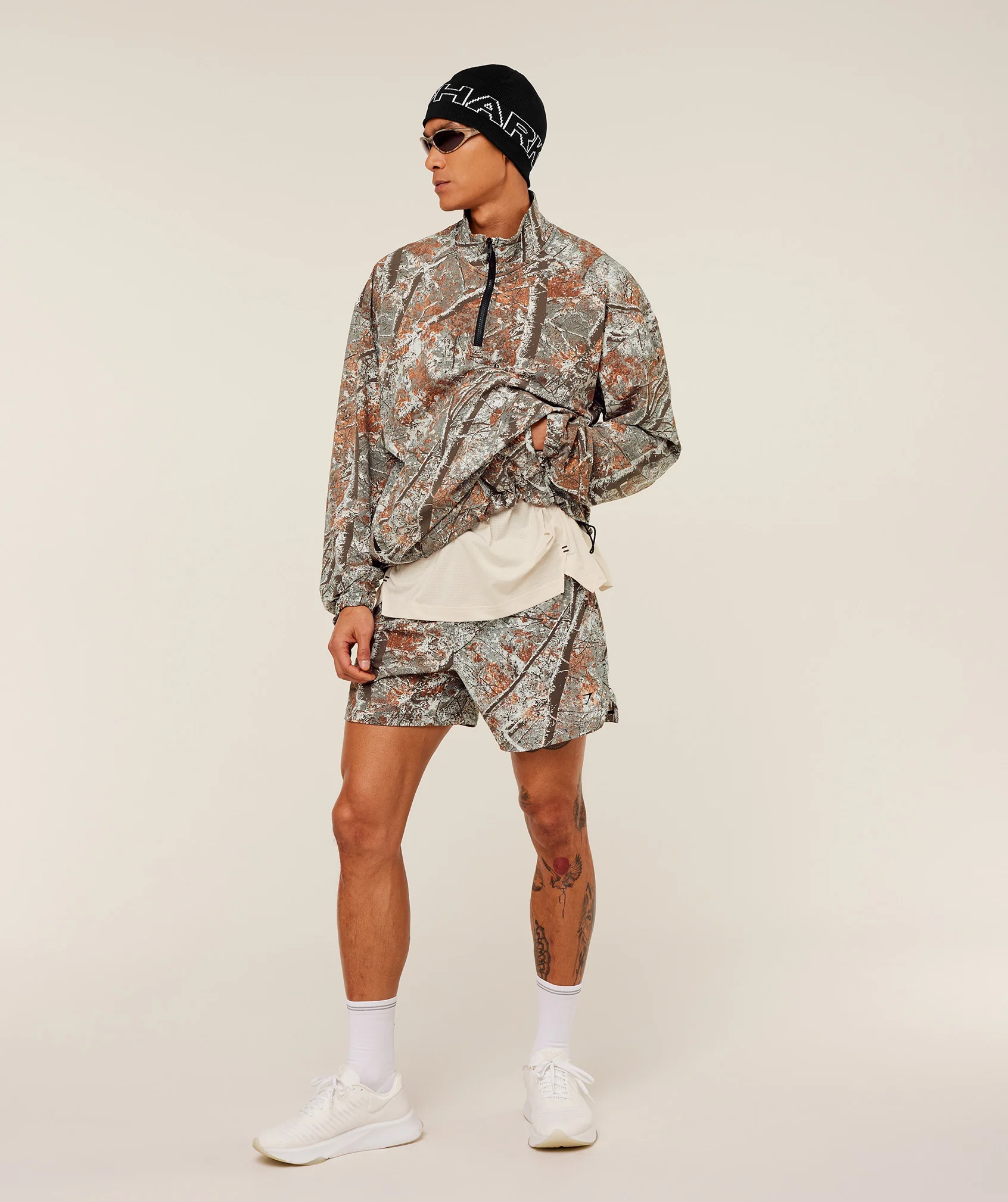 Gymshark Tactical Shell 1/4 Zip - Linen Brown - Image 4