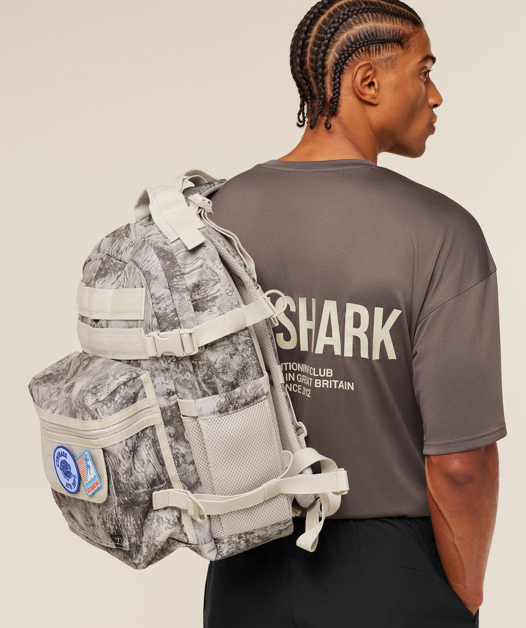 Gymshark Tactical Slouch Backpack - Pebble Grey - Image 4
