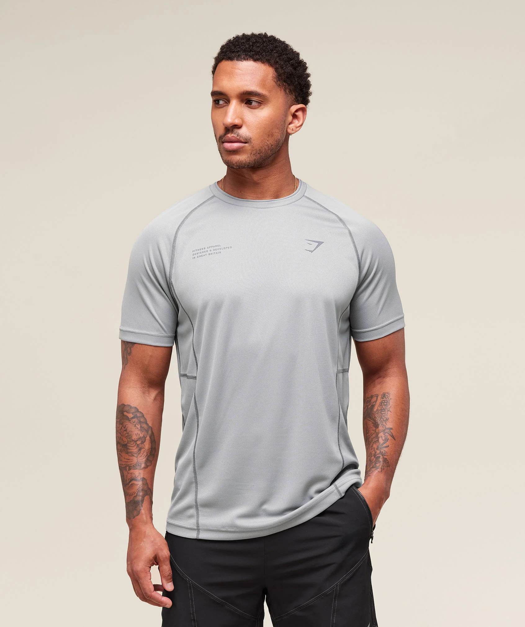 Gymshark Tactical T-Shirt - Smokey Grey - Image 3
