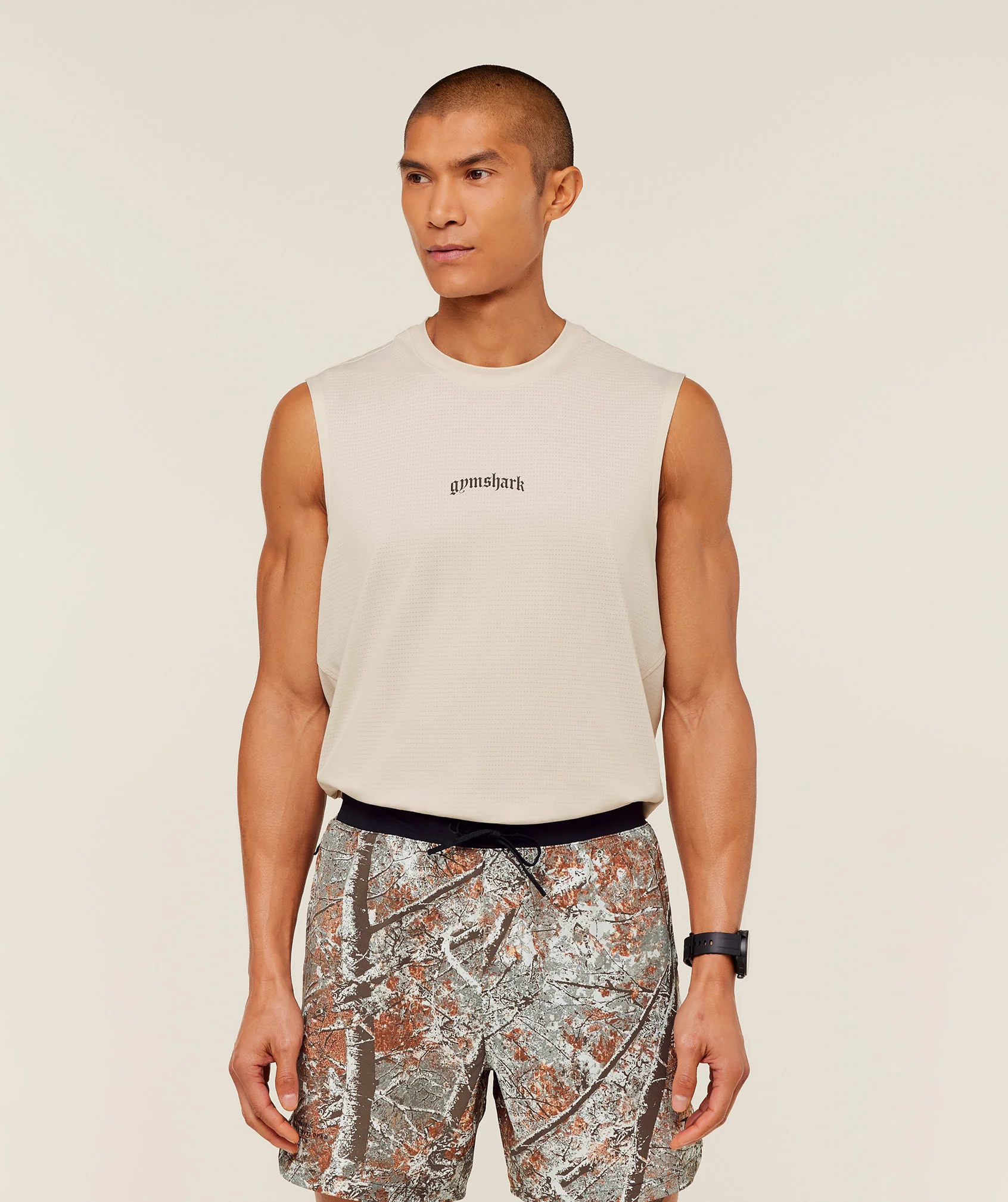 Gymshark Tactical Tank - Oat White