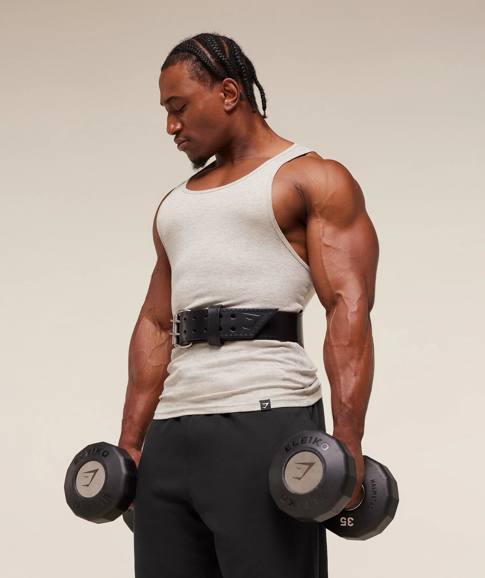 Gymshark Tapered Double Prong Lifting Belt - Black - Image 3