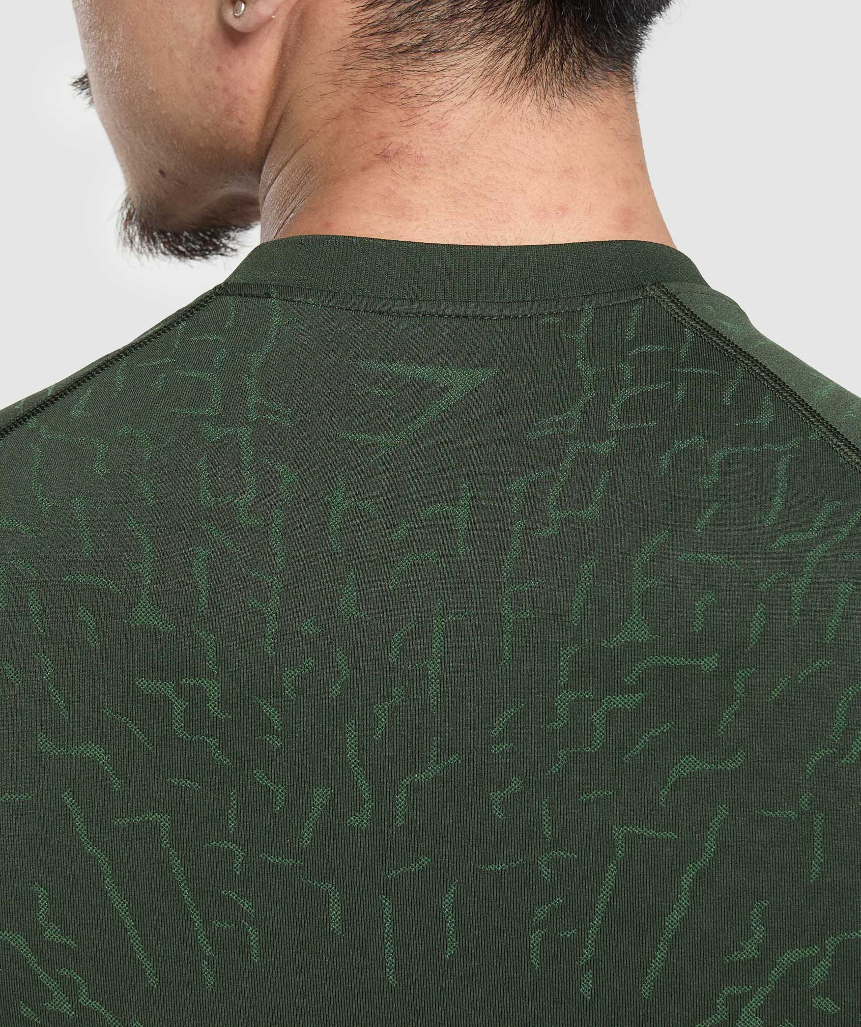Gymshark Tectonic Seamless T Shirt - Trail Green/Classic Green - Image 5
