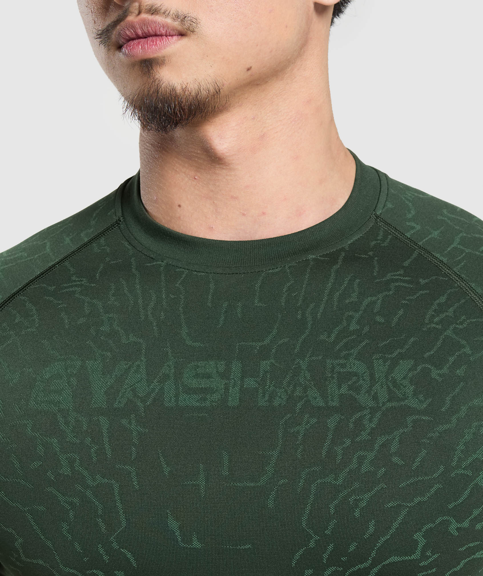 Gymshark Tectonic Seamless T Shirt - Trail Green/Classic Green - Image 6