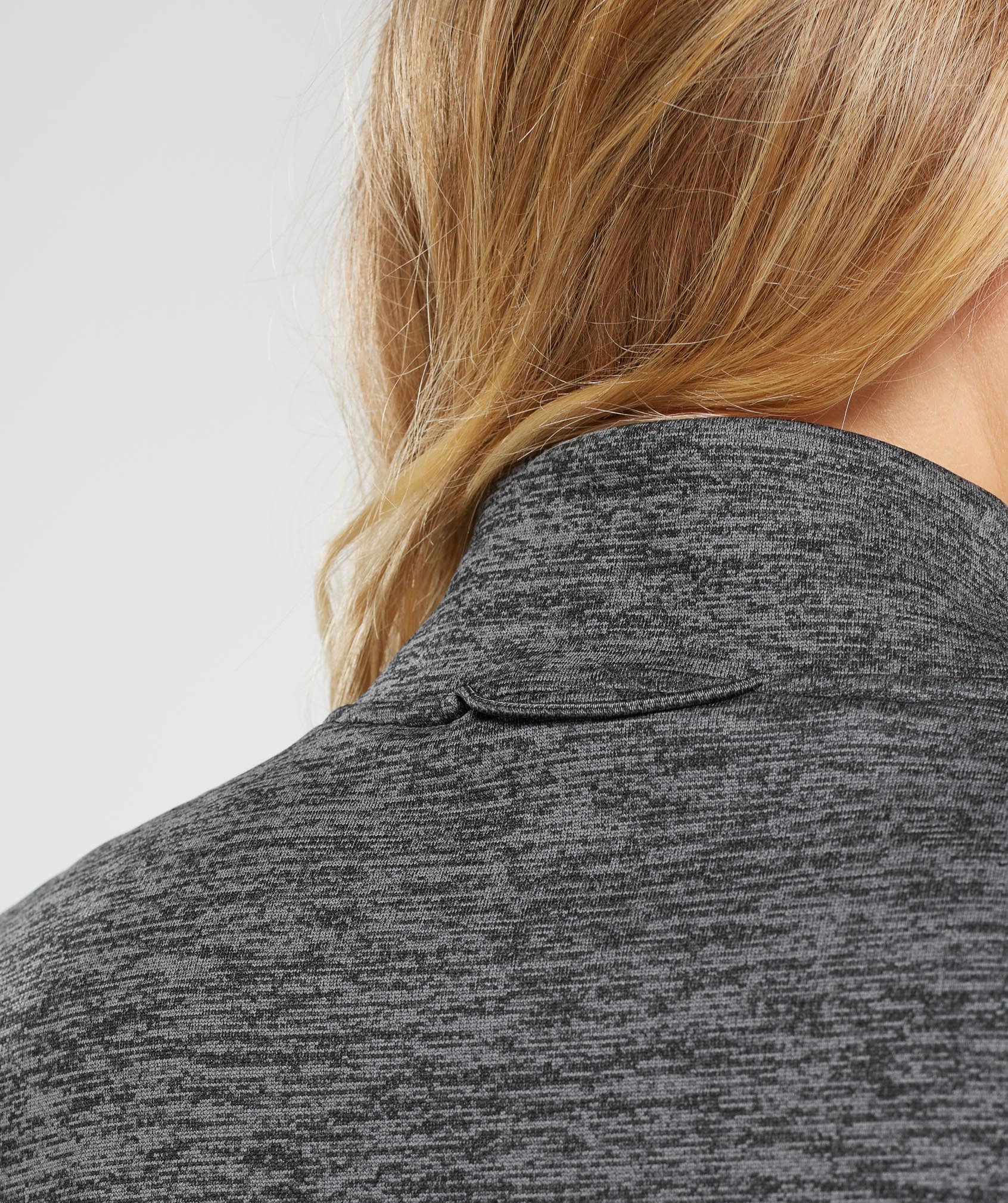 Gymshark Thermal Fleece 1/4 Zip Pullover - Black/Pitch Grey - Image 7