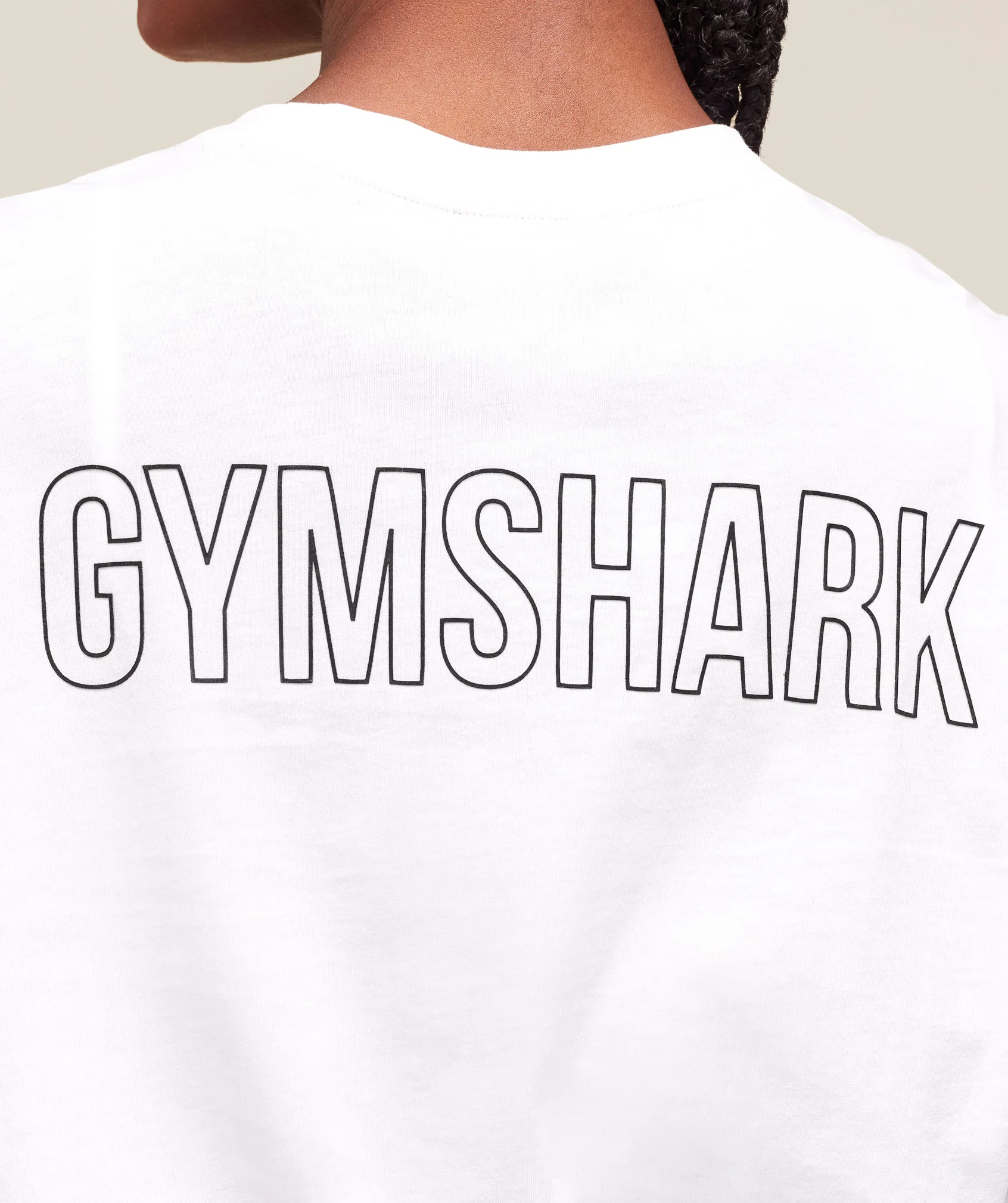 Gymshark Trace Graphic Long Sleeve Top - White - Image 5