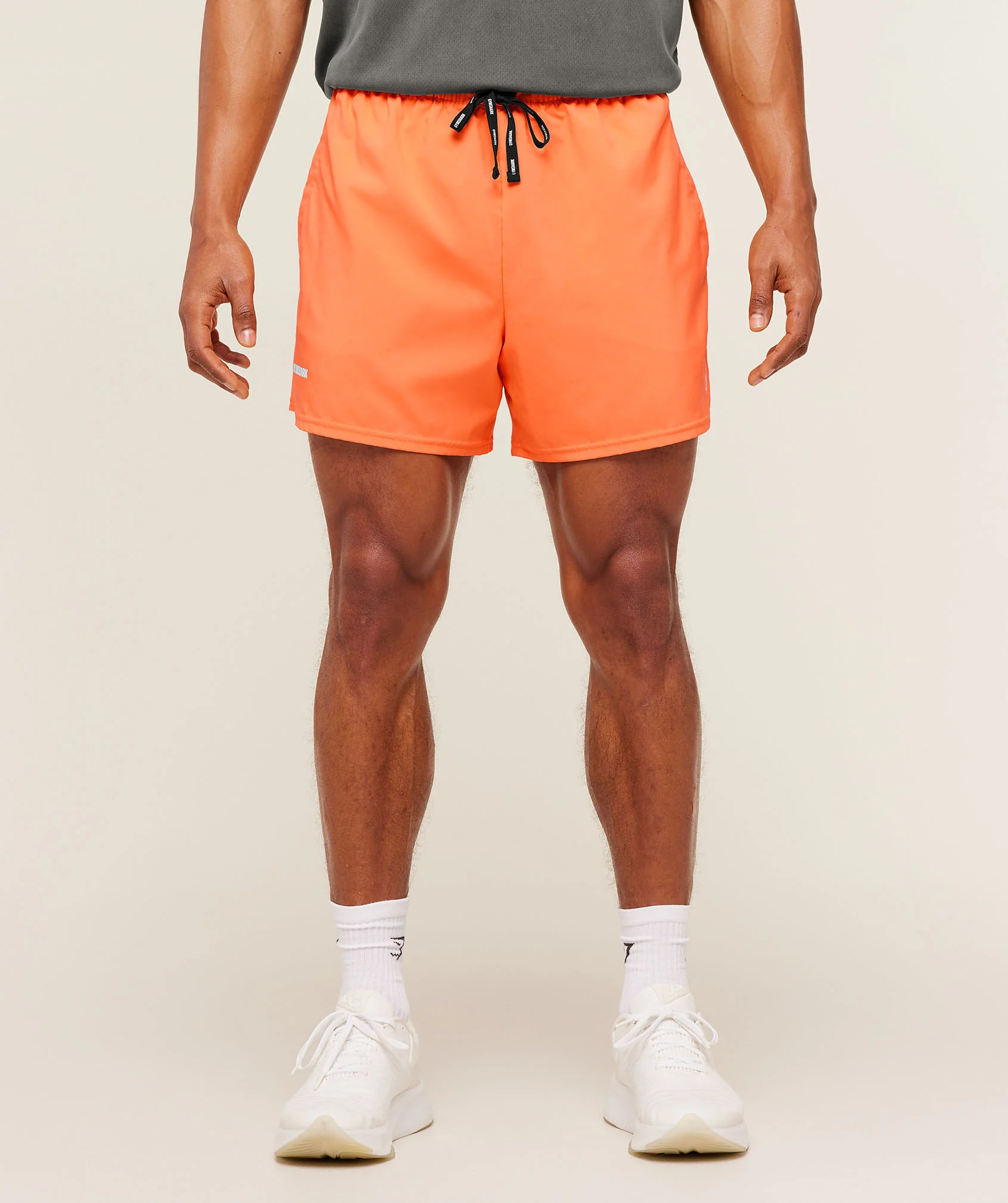 Gymshark Train 5" Shorts - Dayglow Peach - Image 3