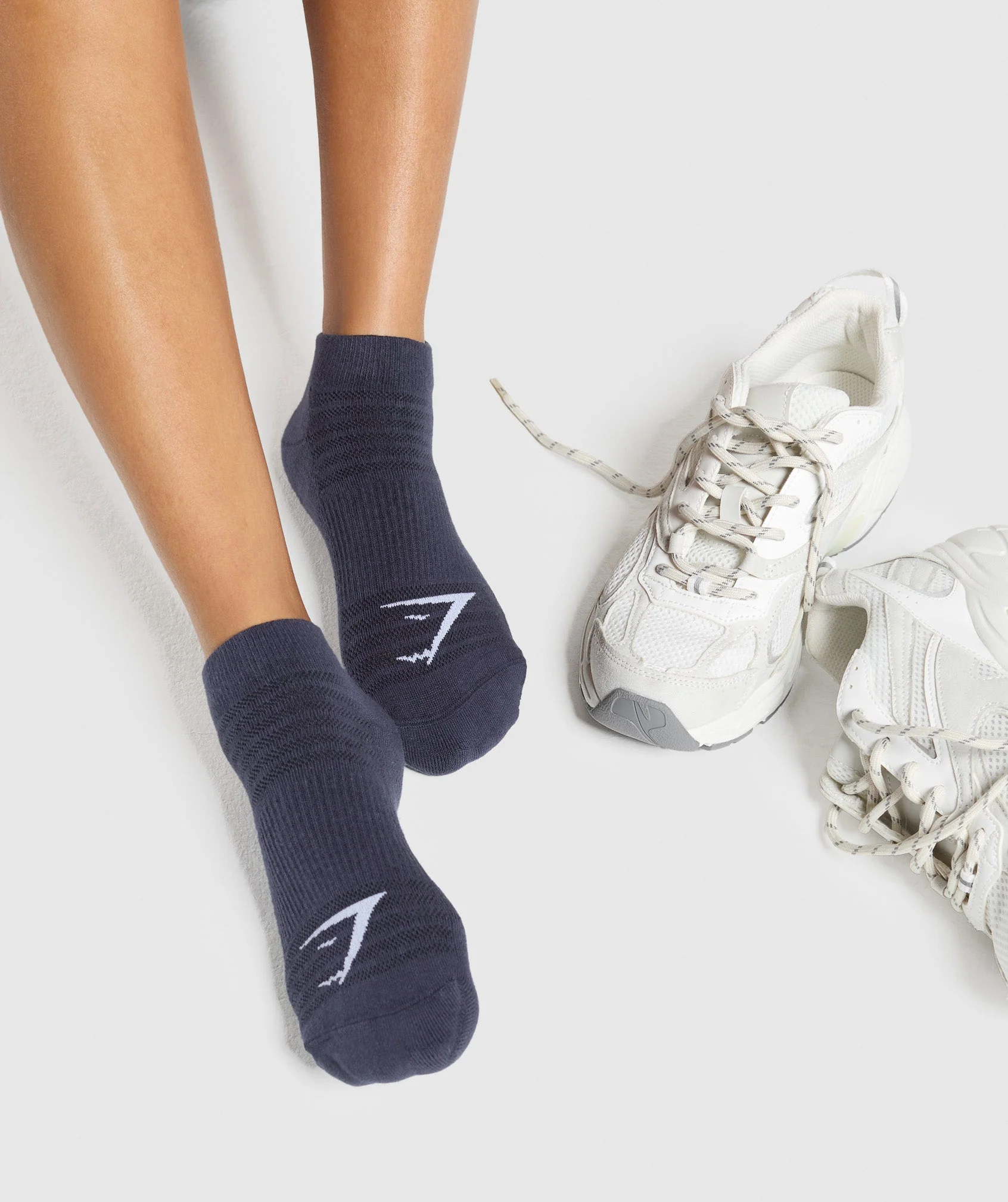 Gymshark Trainer Socks 3pk - Heavy Blue/Force Blue/Lift Blue - Image 2