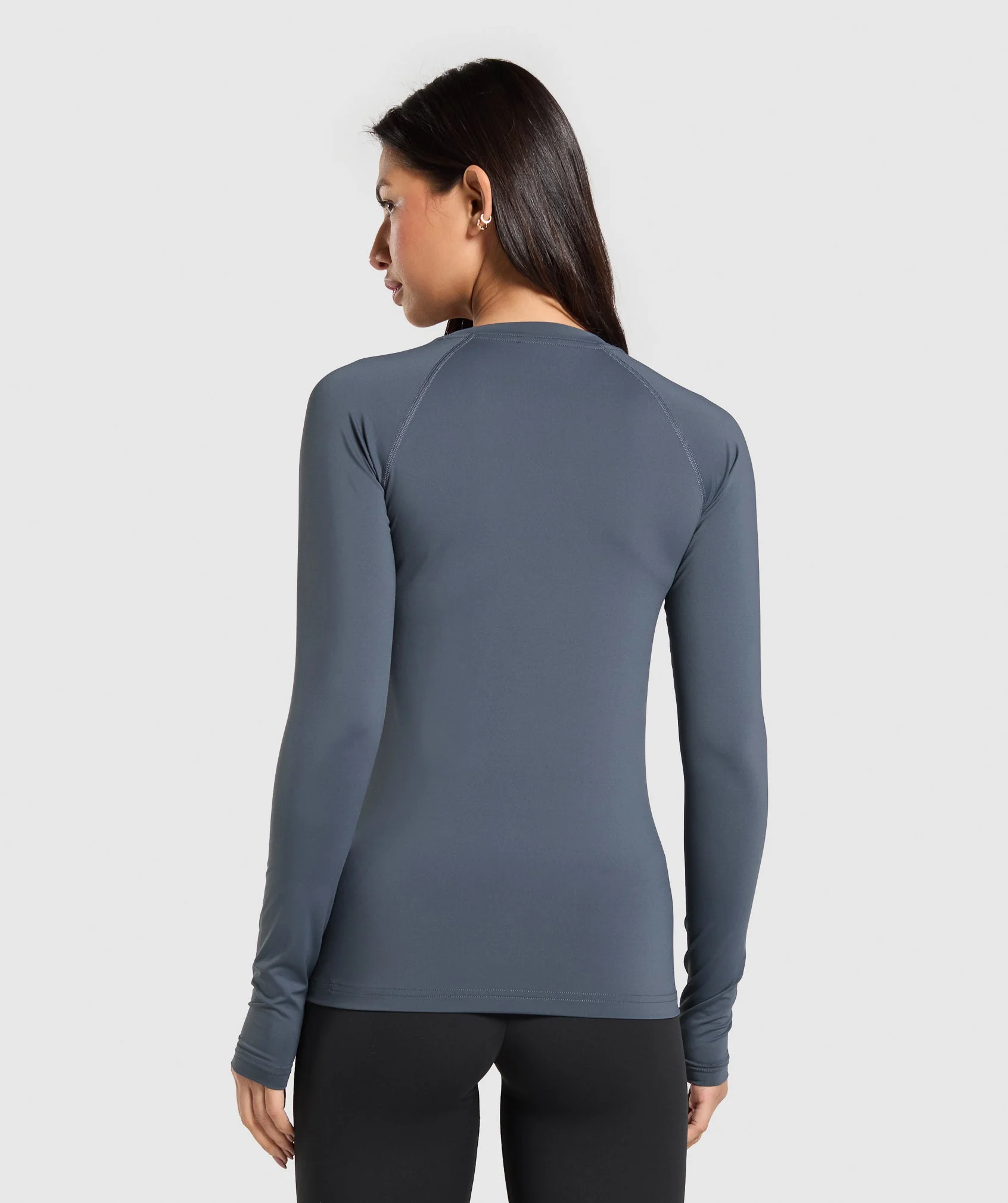 Gymshark Training Baselayer Long Sleeve Top - Titanium Blue - Image 2