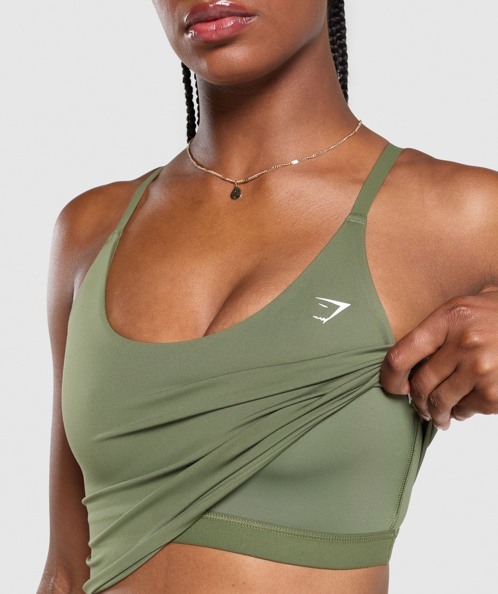 Gymshark Training Cami Tank With Shelf - Core Olive - Image 4