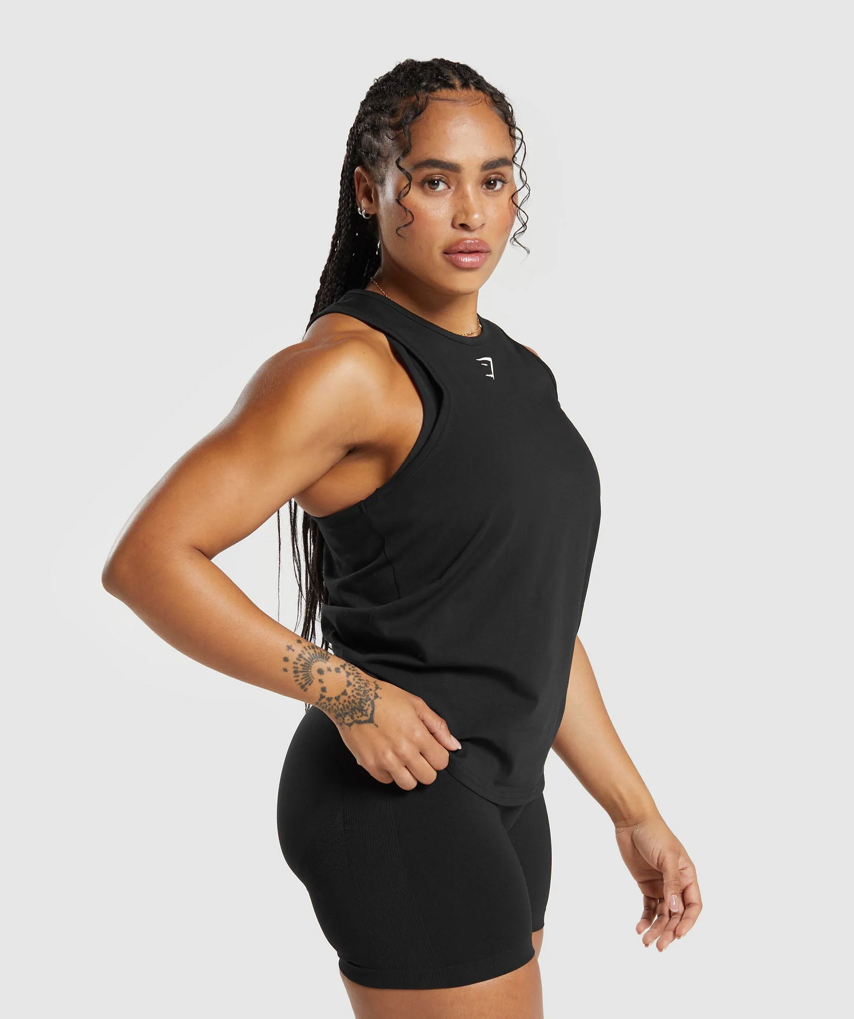 Gymshark Training Cotton Tank - Black - Image 3
