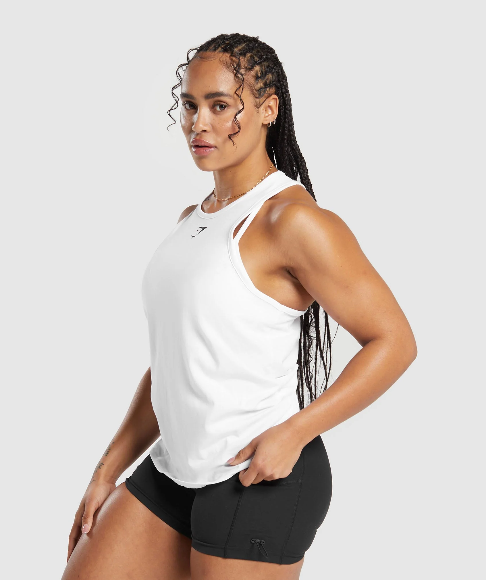 Gymshark Training Cotton Tank - White - Image 3