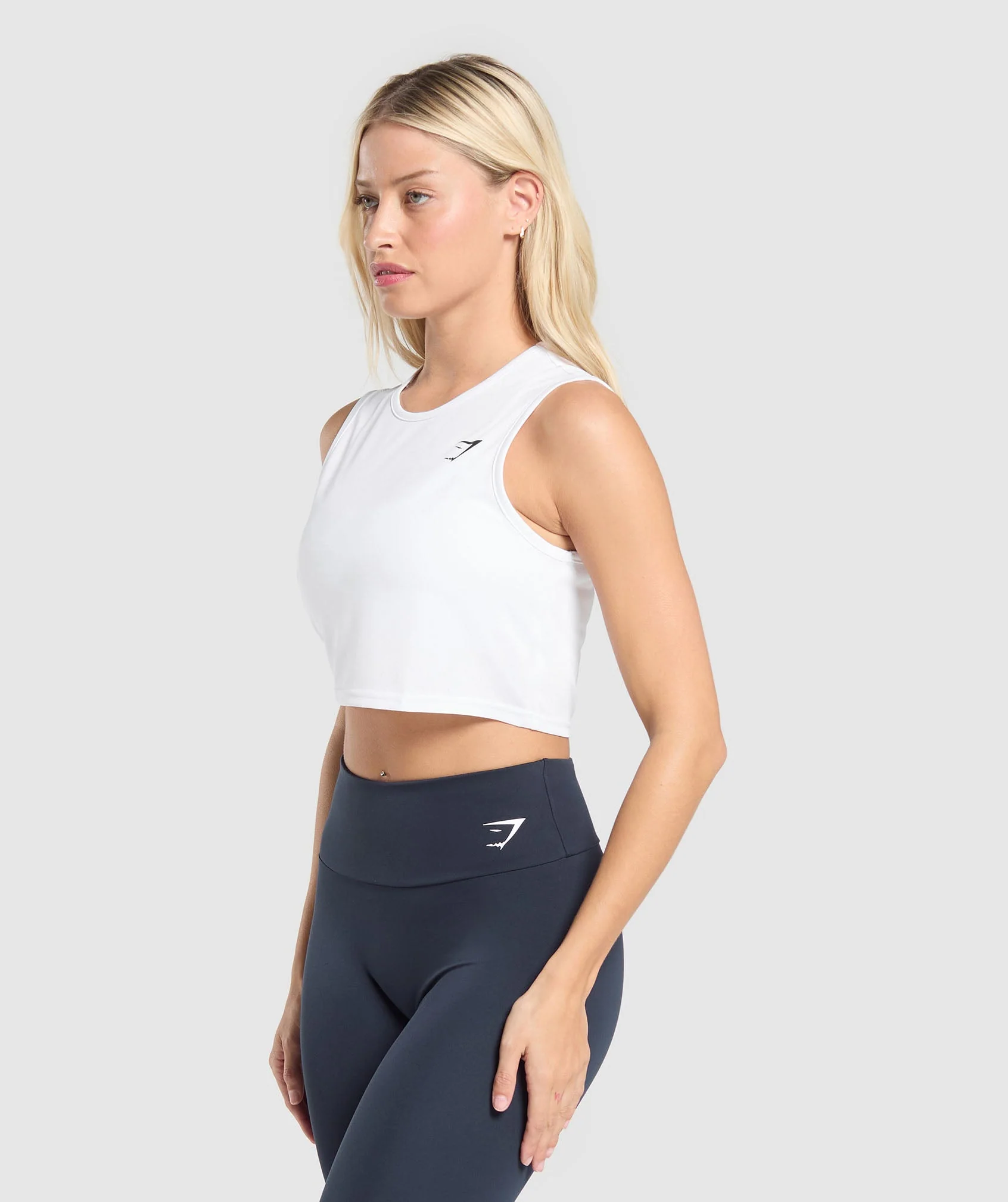 Gymshark Training Crop Tank - White - Image 3