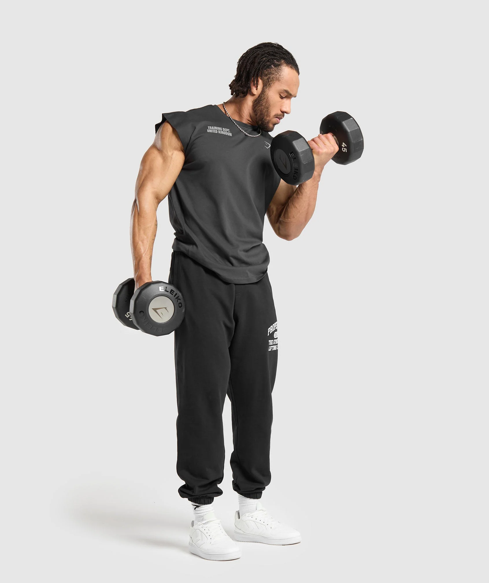 Gymshark Training Dept. UK Cut Off Tank - Asphalt Grey - Image 4