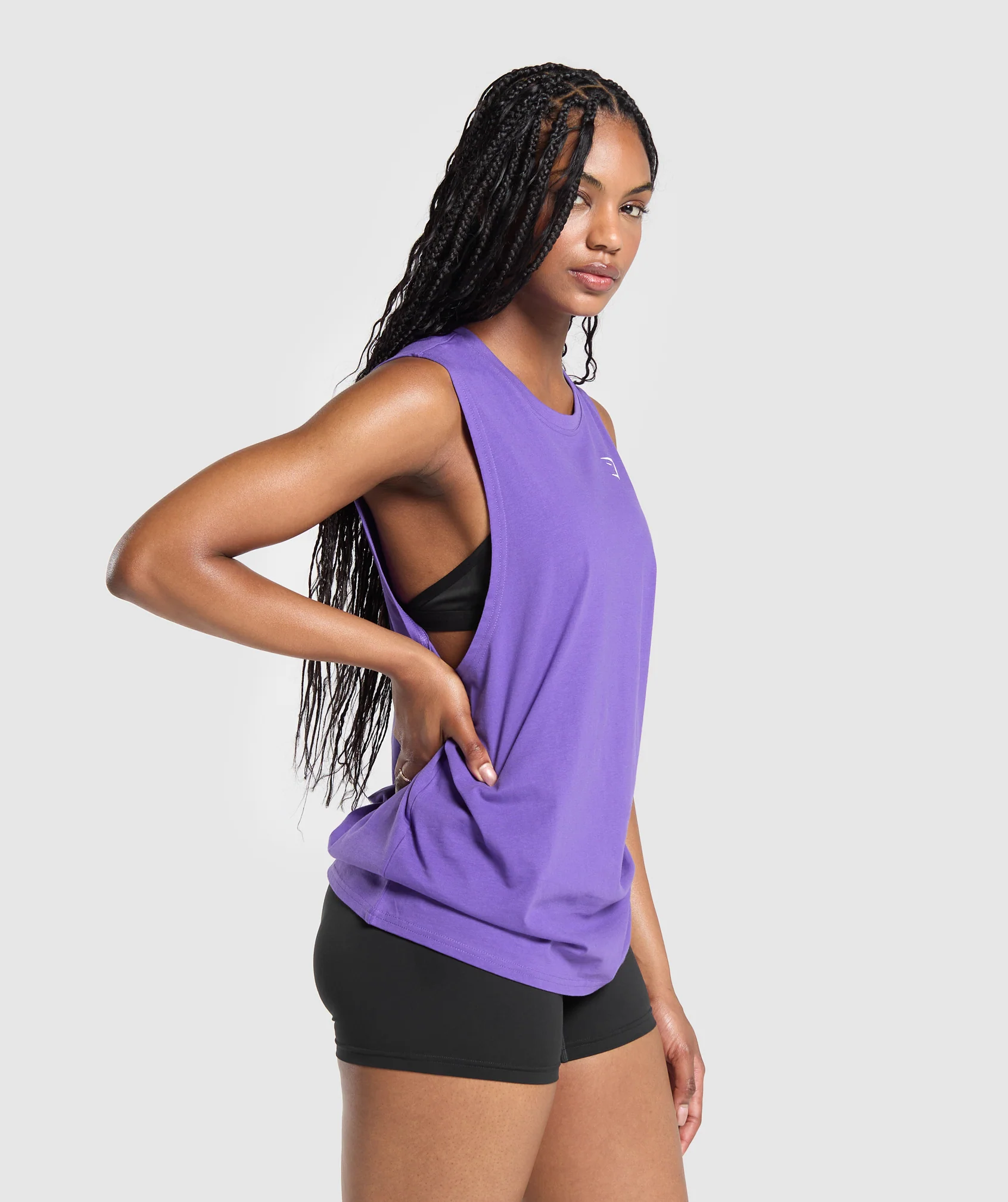 Gymshark Training Drop Arm Tank - Stellar Purple - Image 3