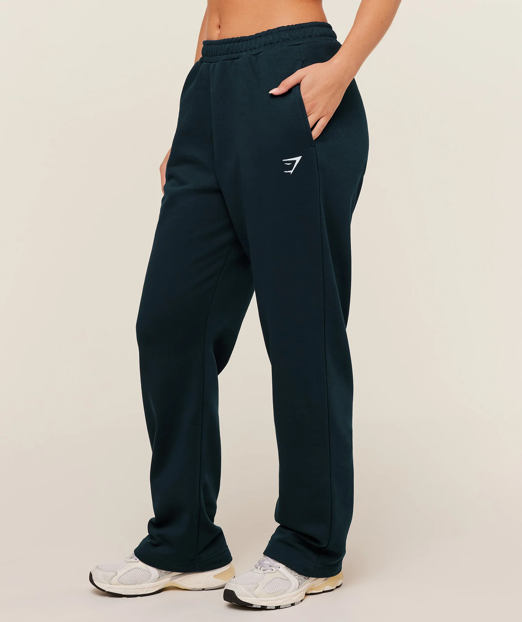 Gymshark Training Fleece Straight Leg Regular Joggers - Deep Petrol Blue - Image 4