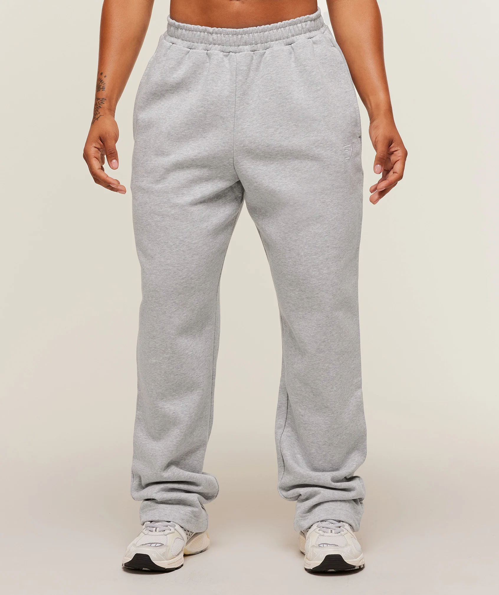 Gymshark Training Fleece Straight Leg Short Pants - Light Grey Core Marl